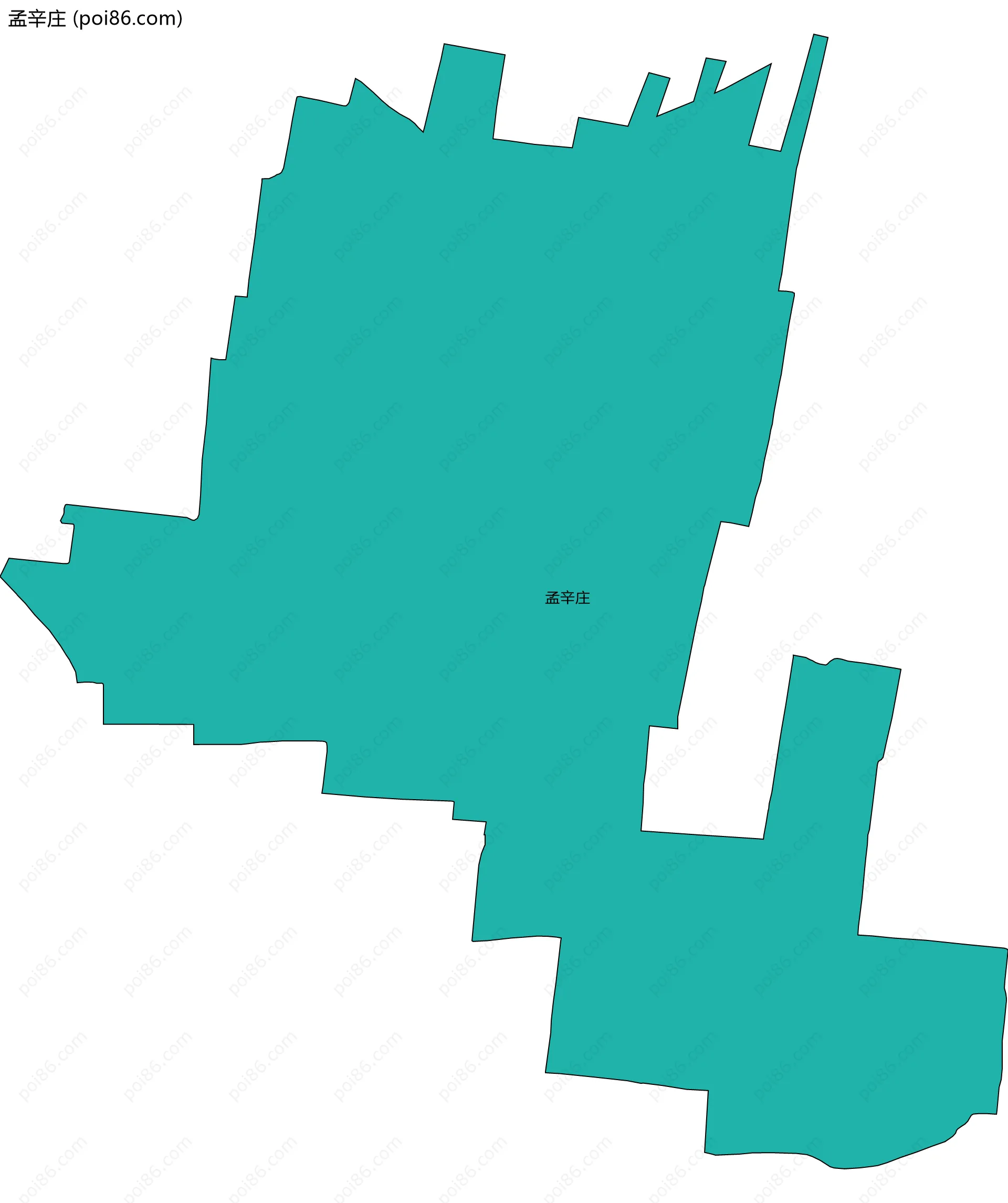 孟辛庄边界地图