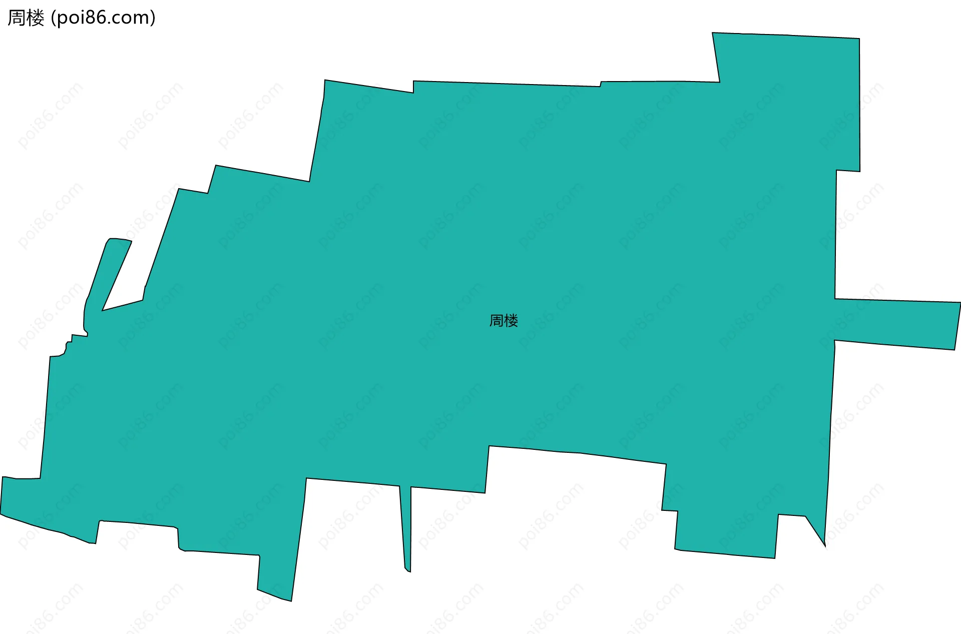 周楼边界地图