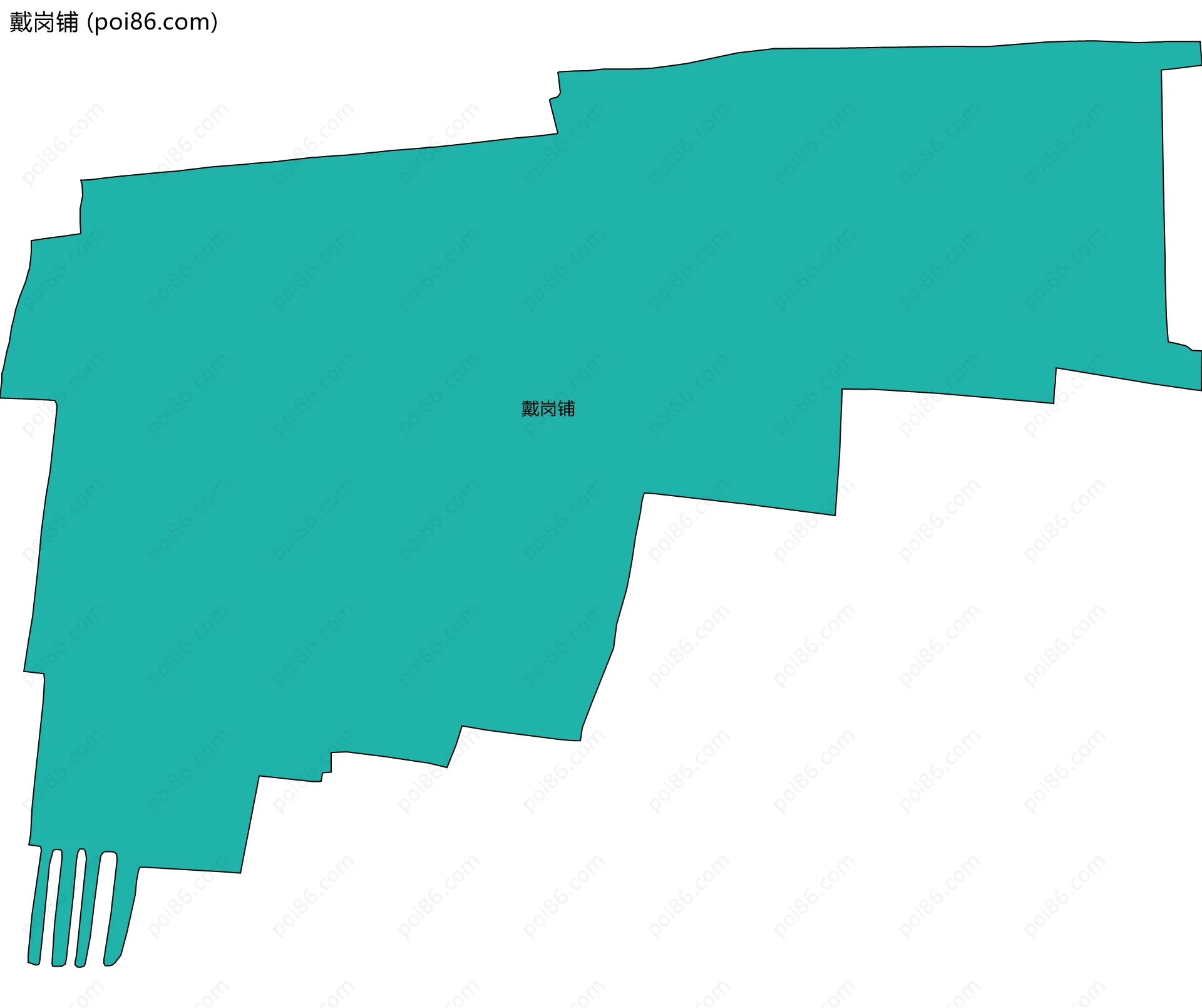 戴岗铺边界地图