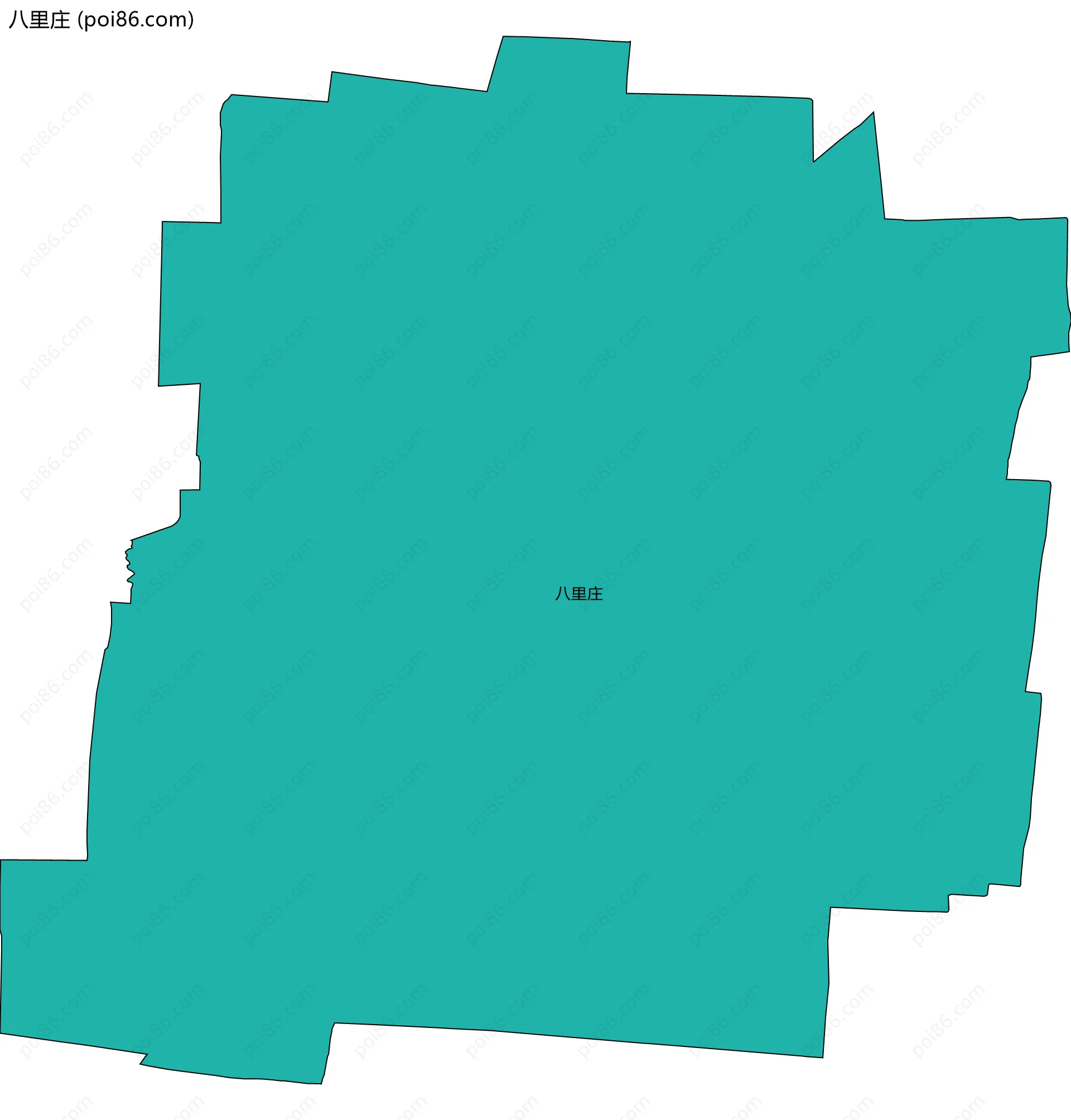 八里庄边界地图