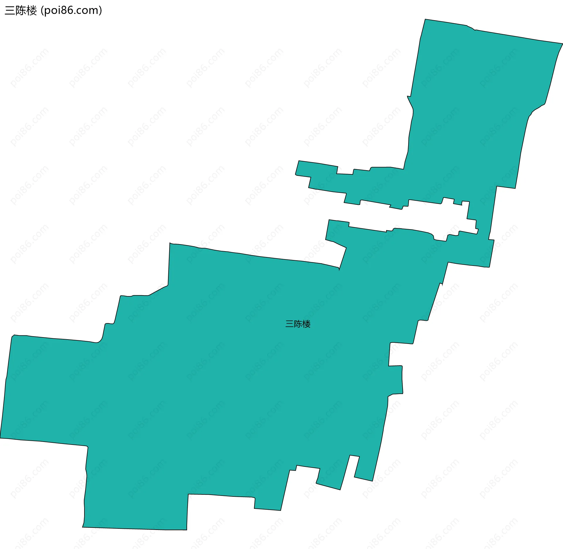 三陈楼边界地图