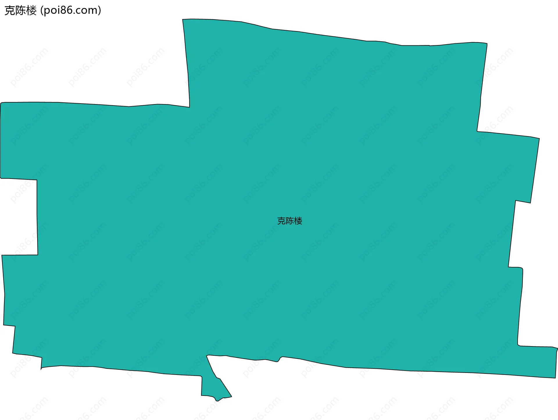 克陈楼边界地图