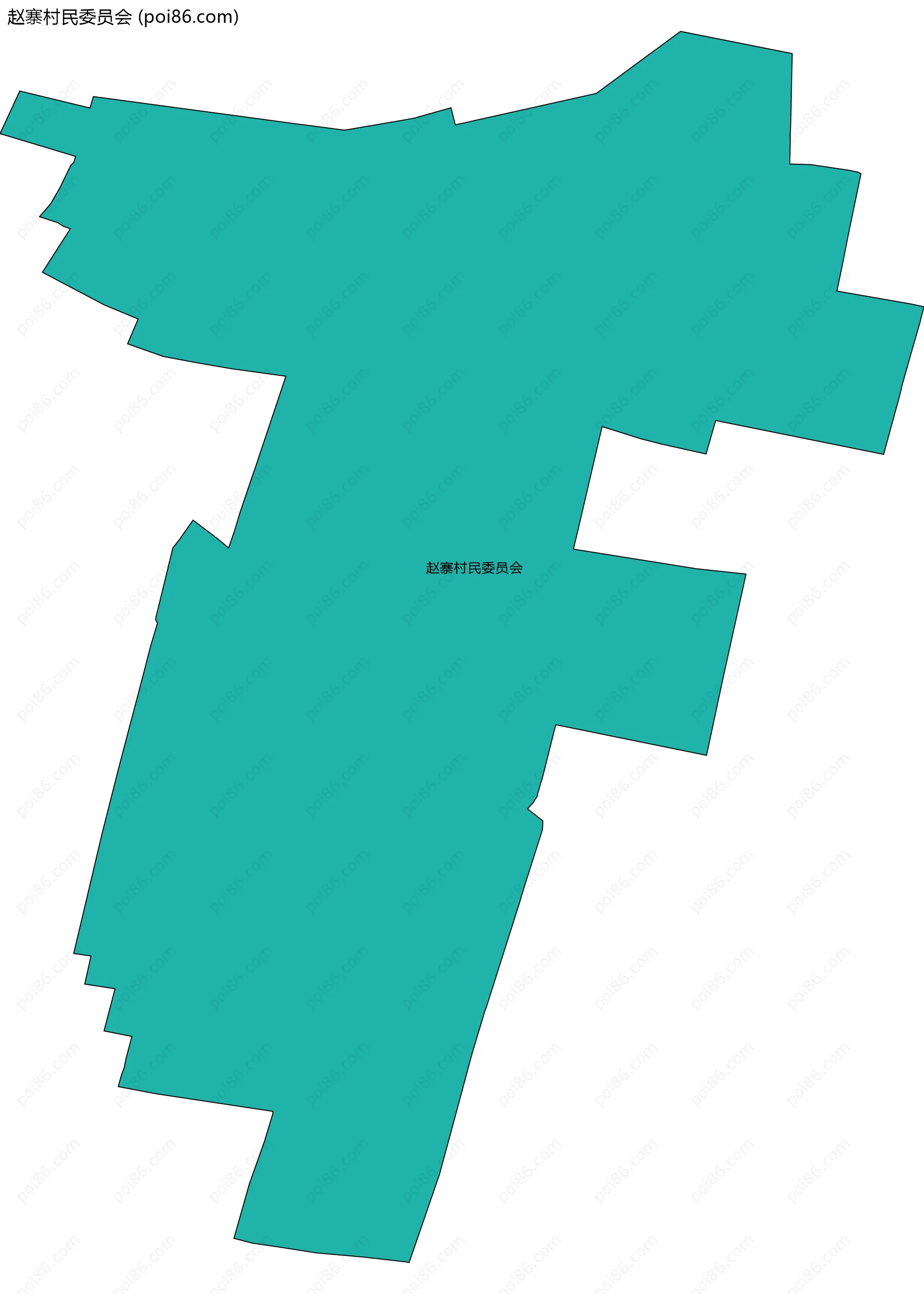 赵寨村民委员会边界地图