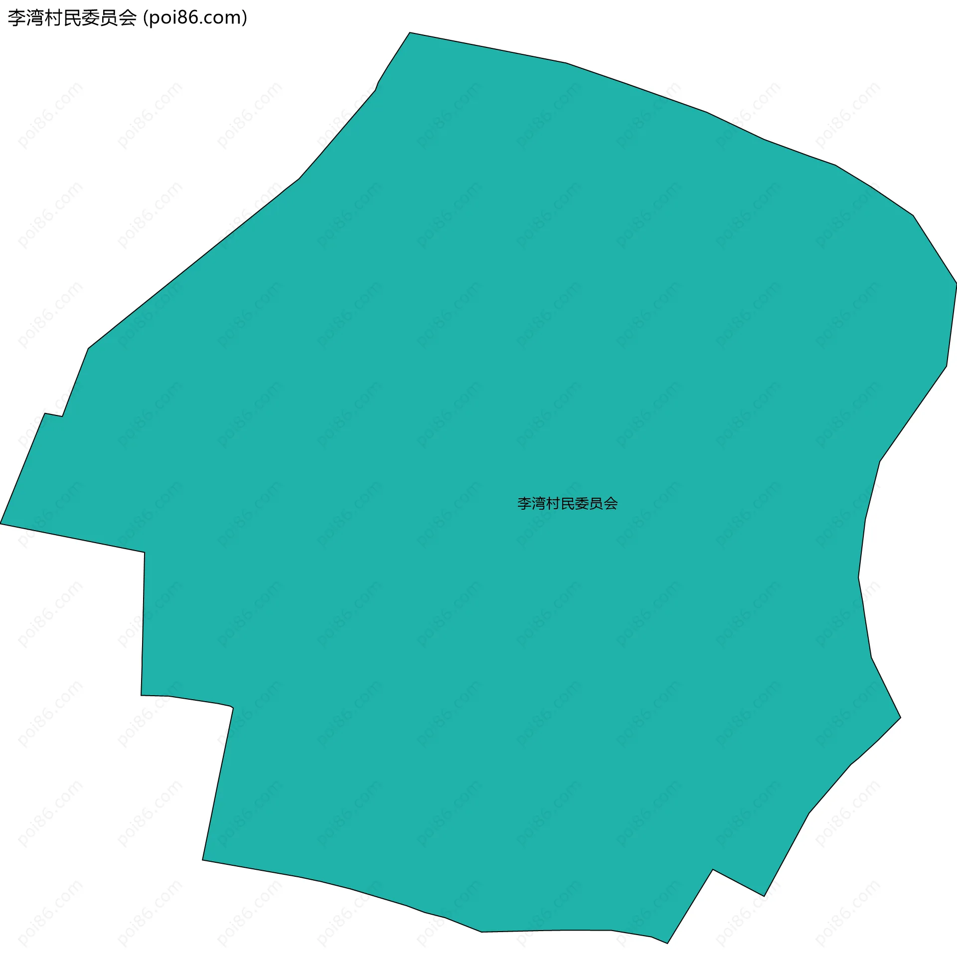 李湾村民委员会边界地图