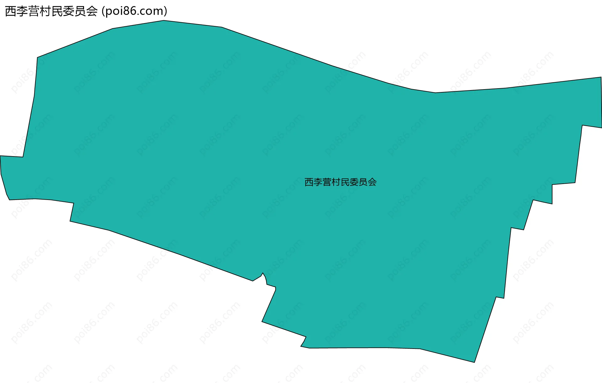 西李营村民委员会边界地图