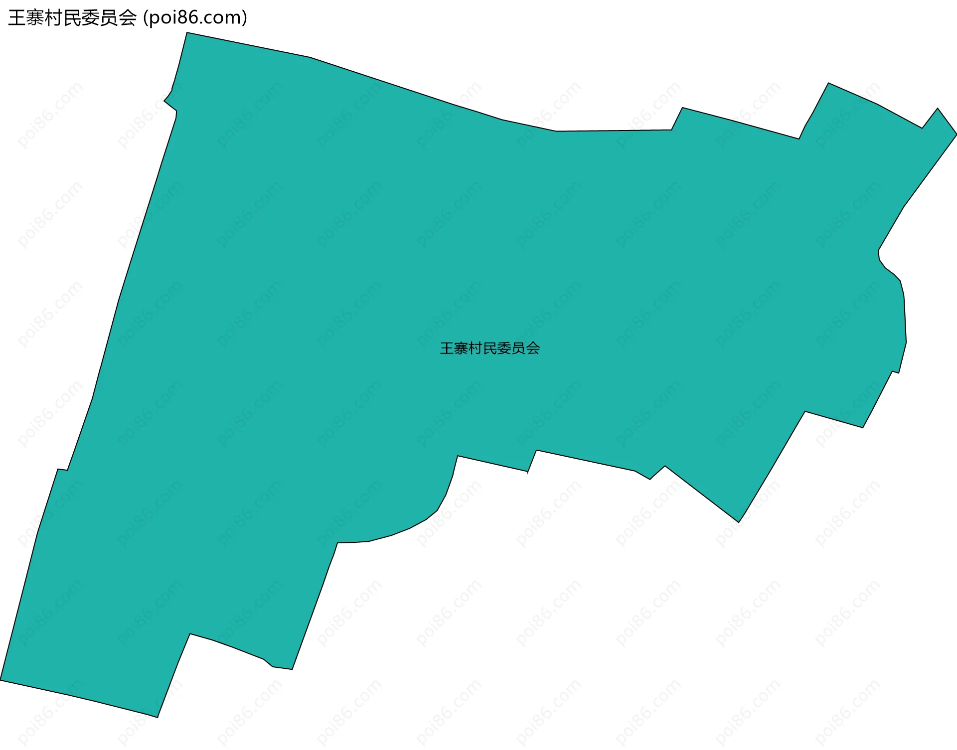 王寨村民委员会边界地图