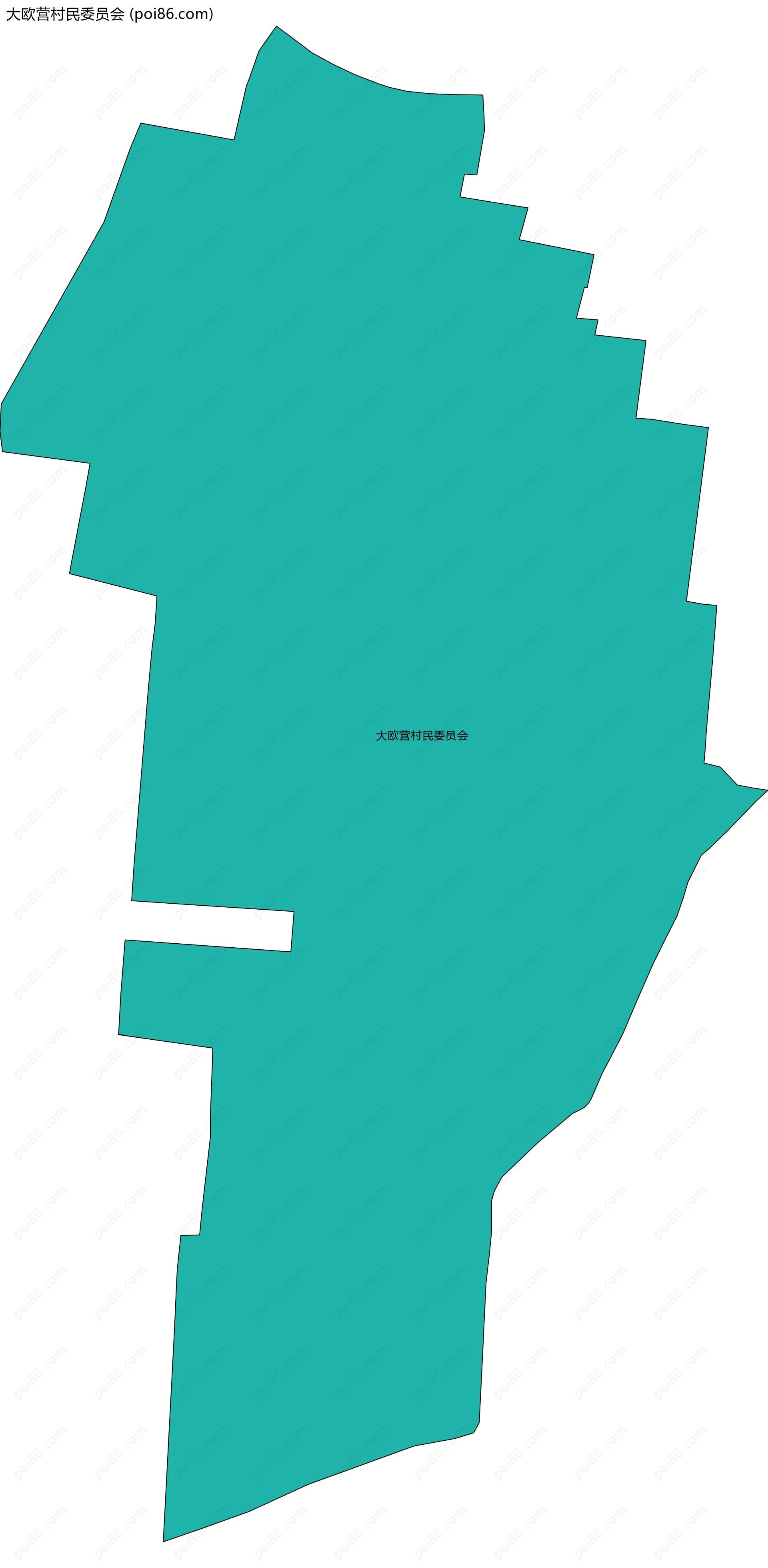 大欧营村民委员会边界地图