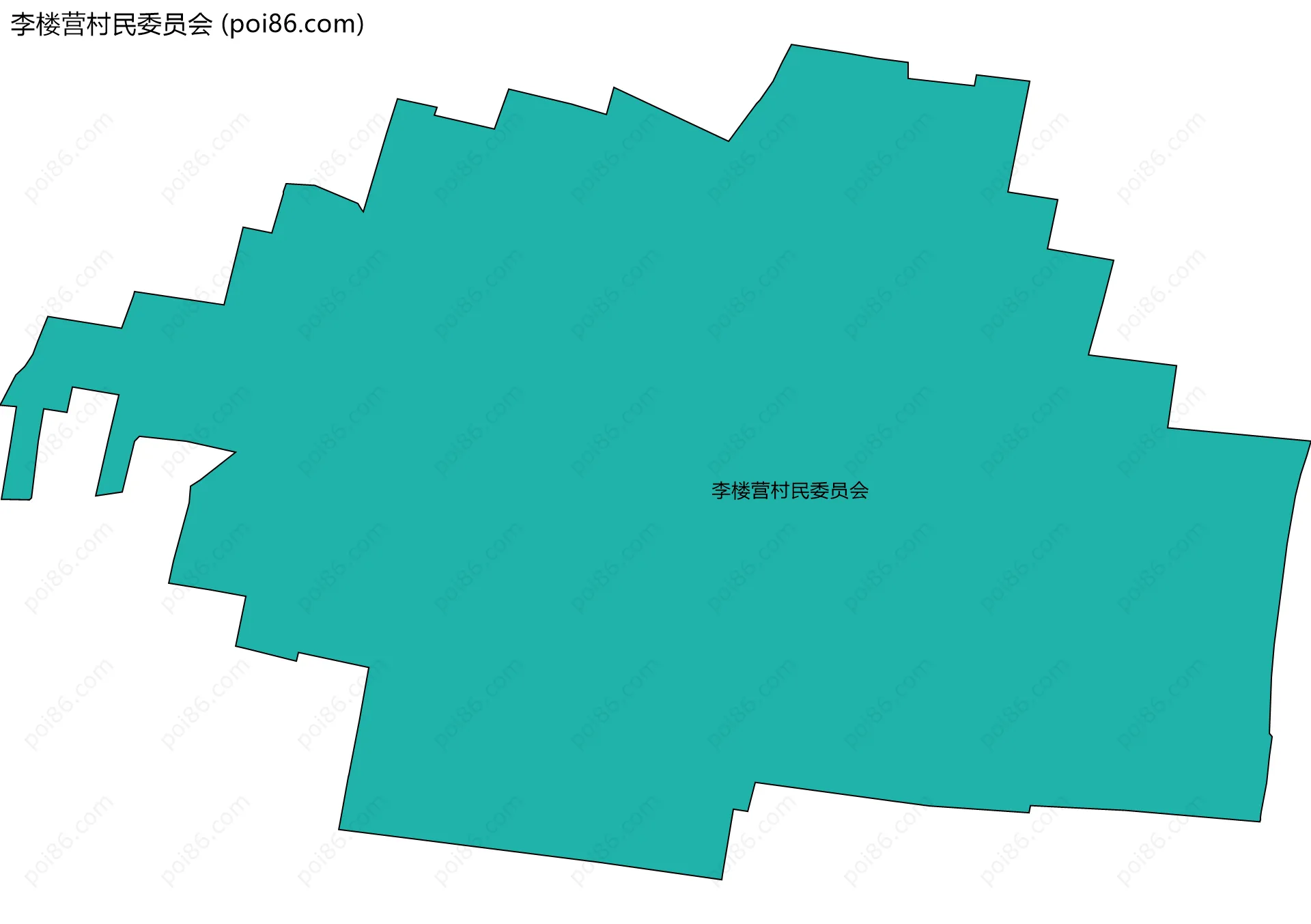 李楼营村民委员会边界地图