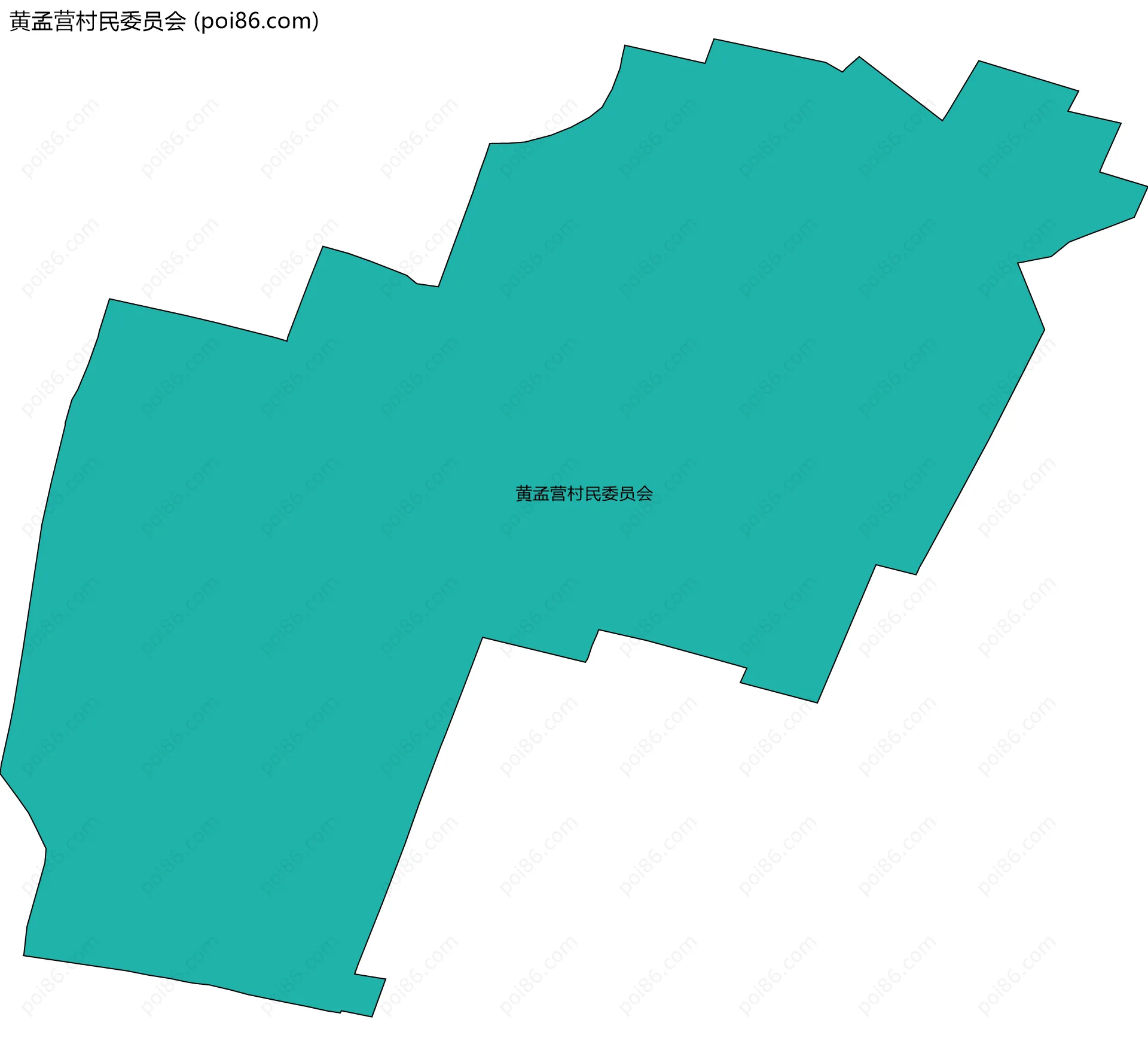 黄孟营村民委员会边界地图