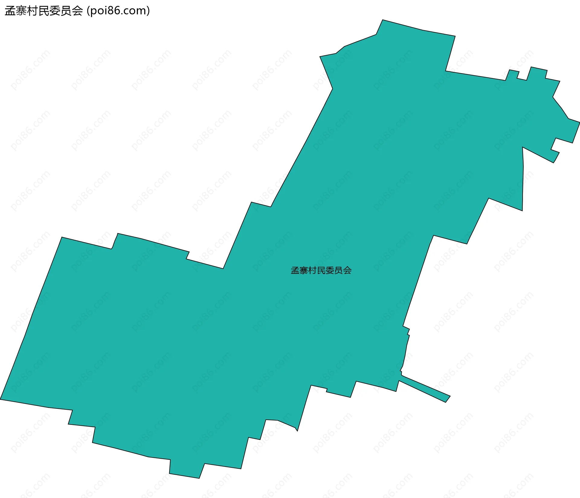 孟寨村民委员会边界地图