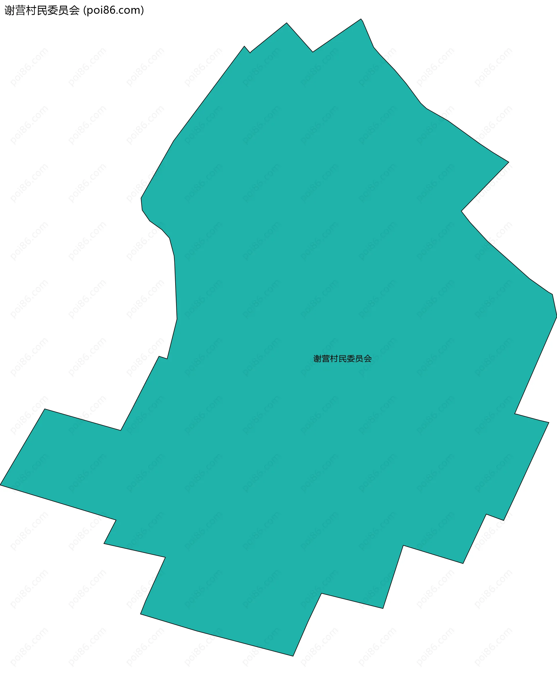 谢营村民委员会边界地图