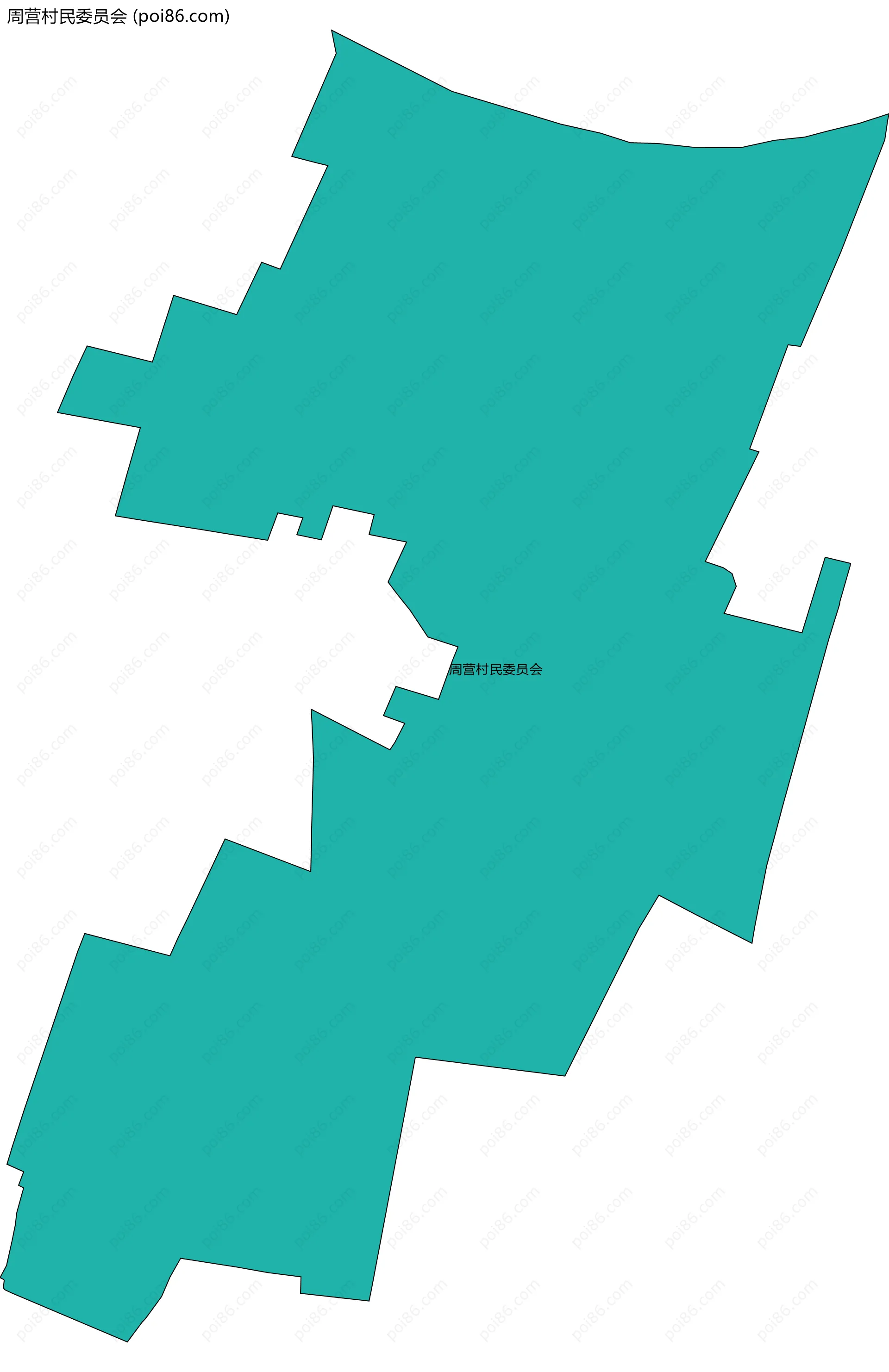 周营村民委员会边界地图