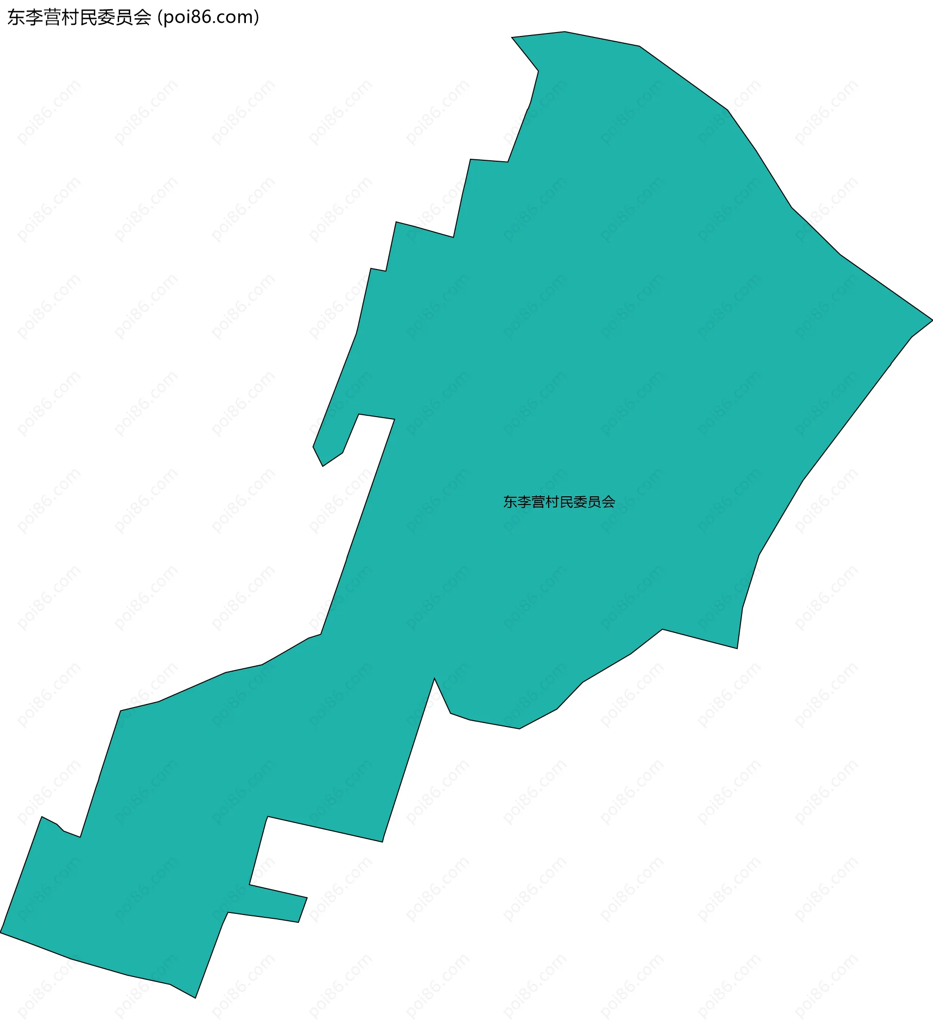 东李营村民委员会边界地图