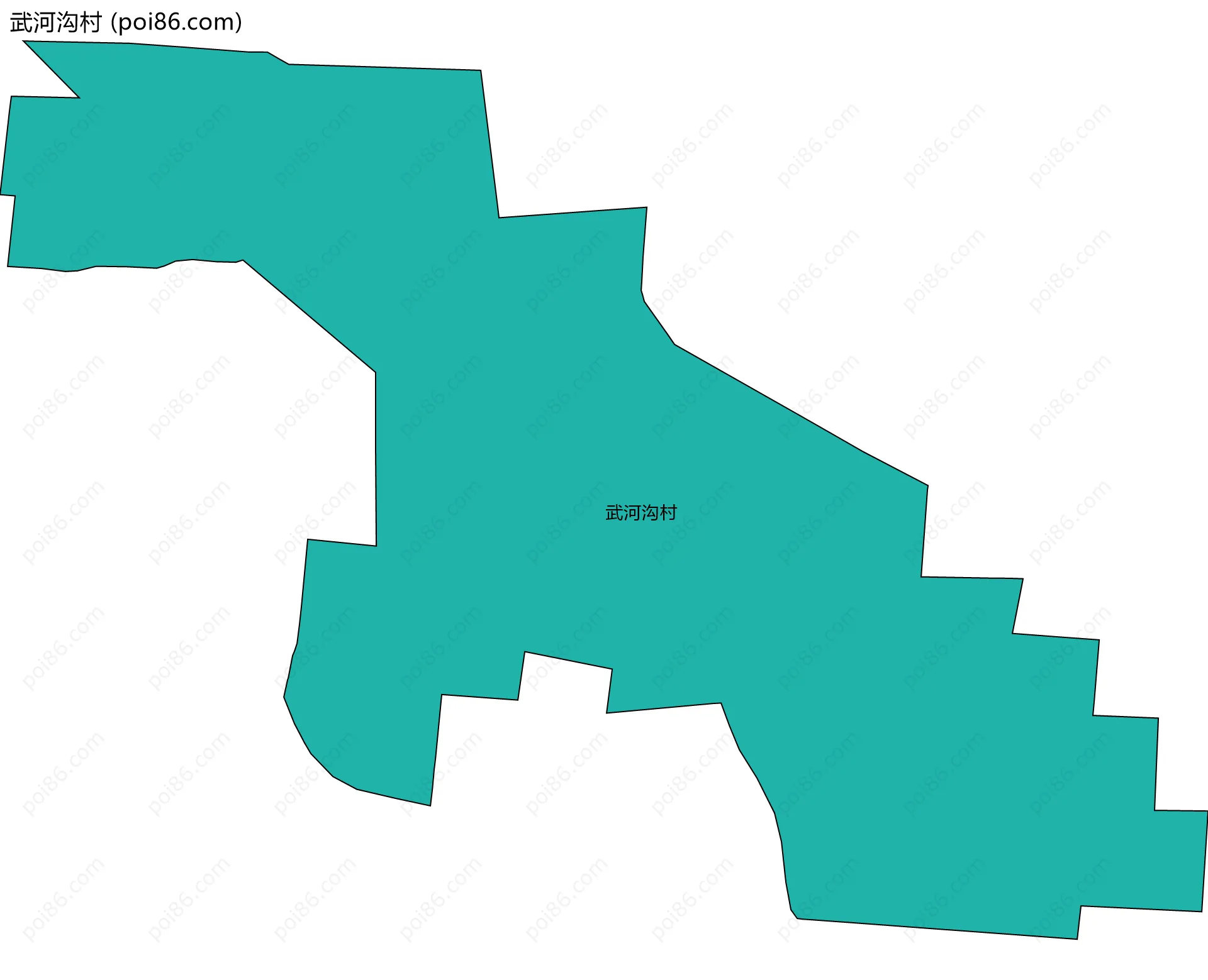 武河沟村边界地图