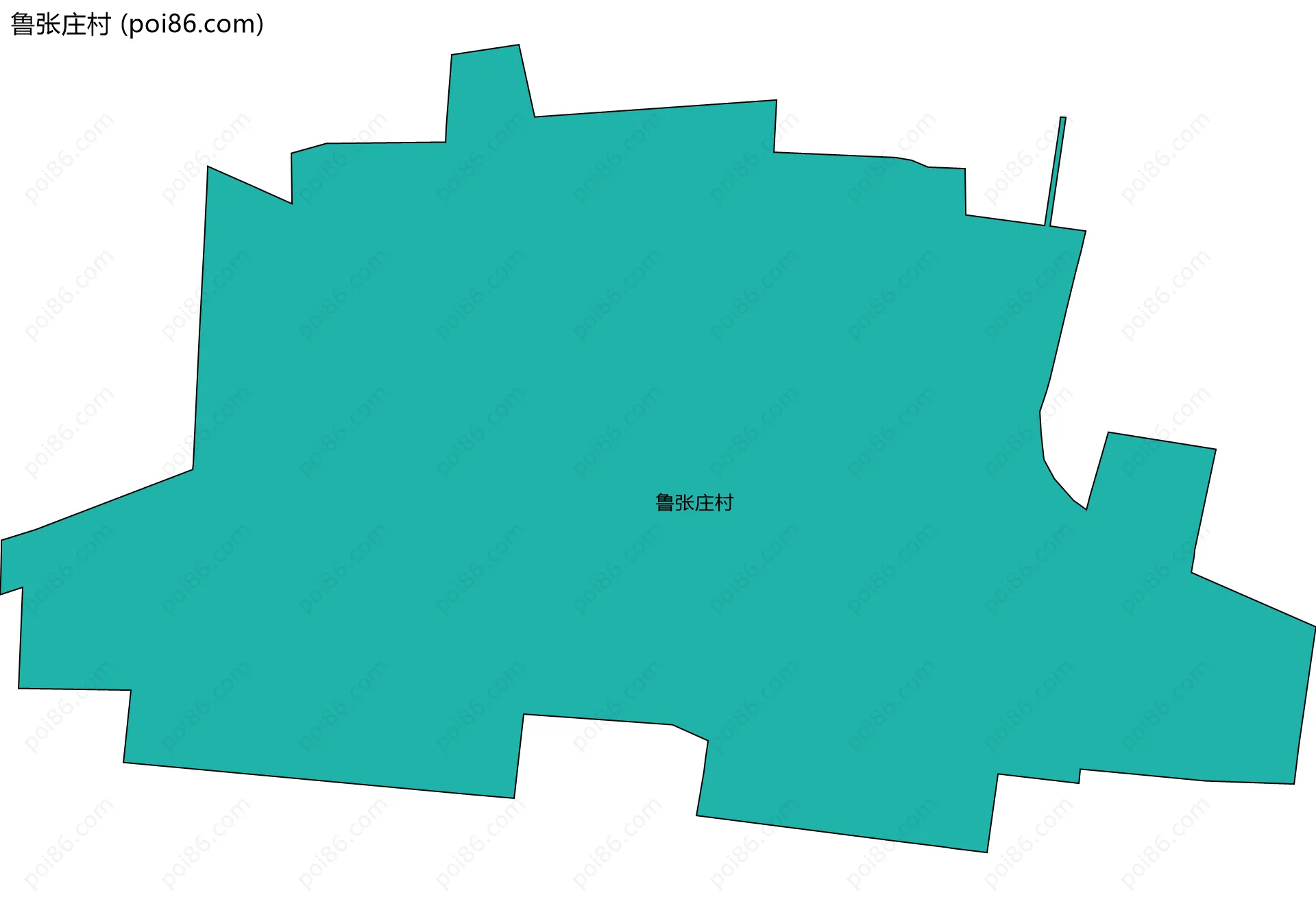 鲁张庄村边界地图