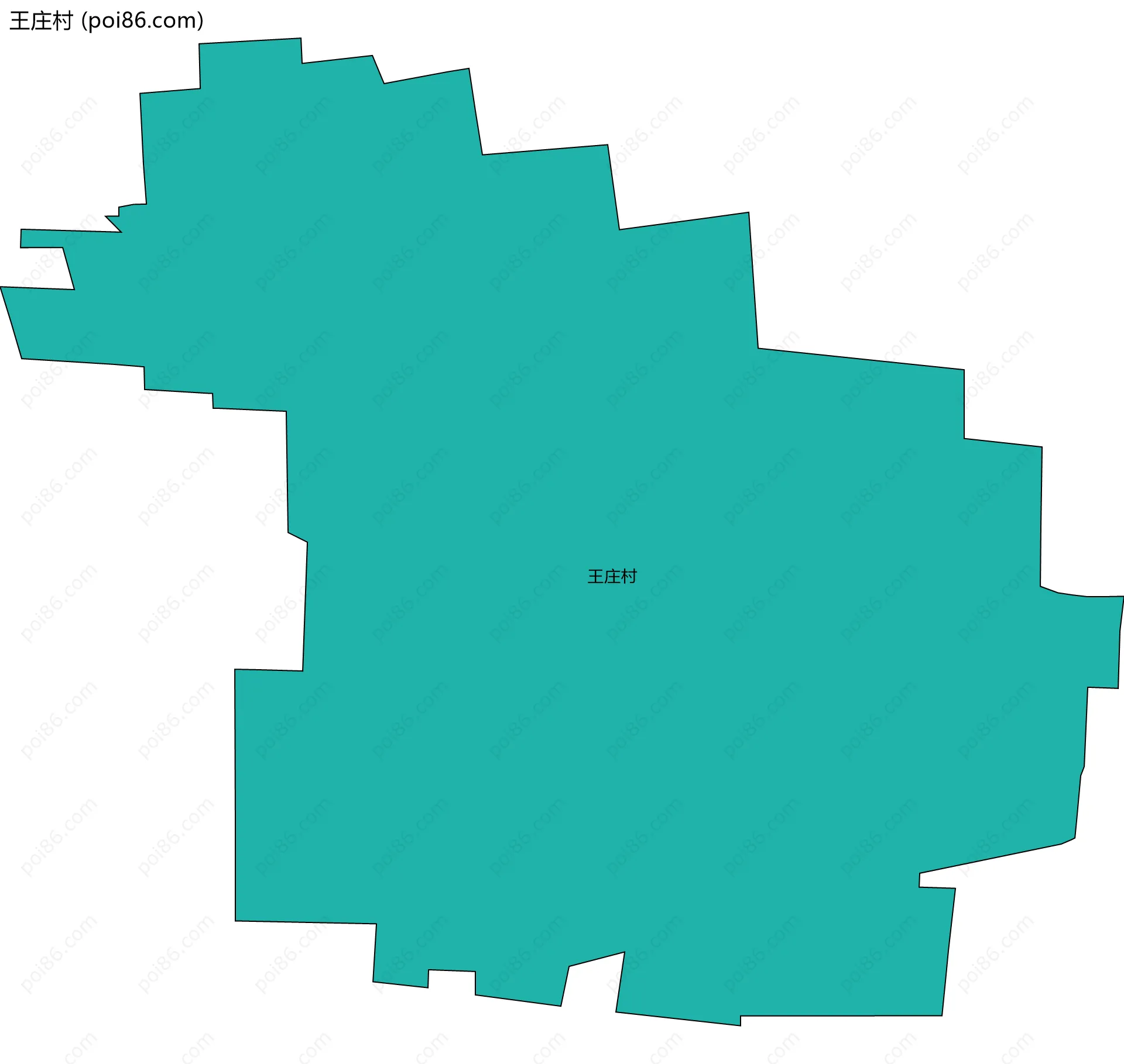 王庄村边界地图