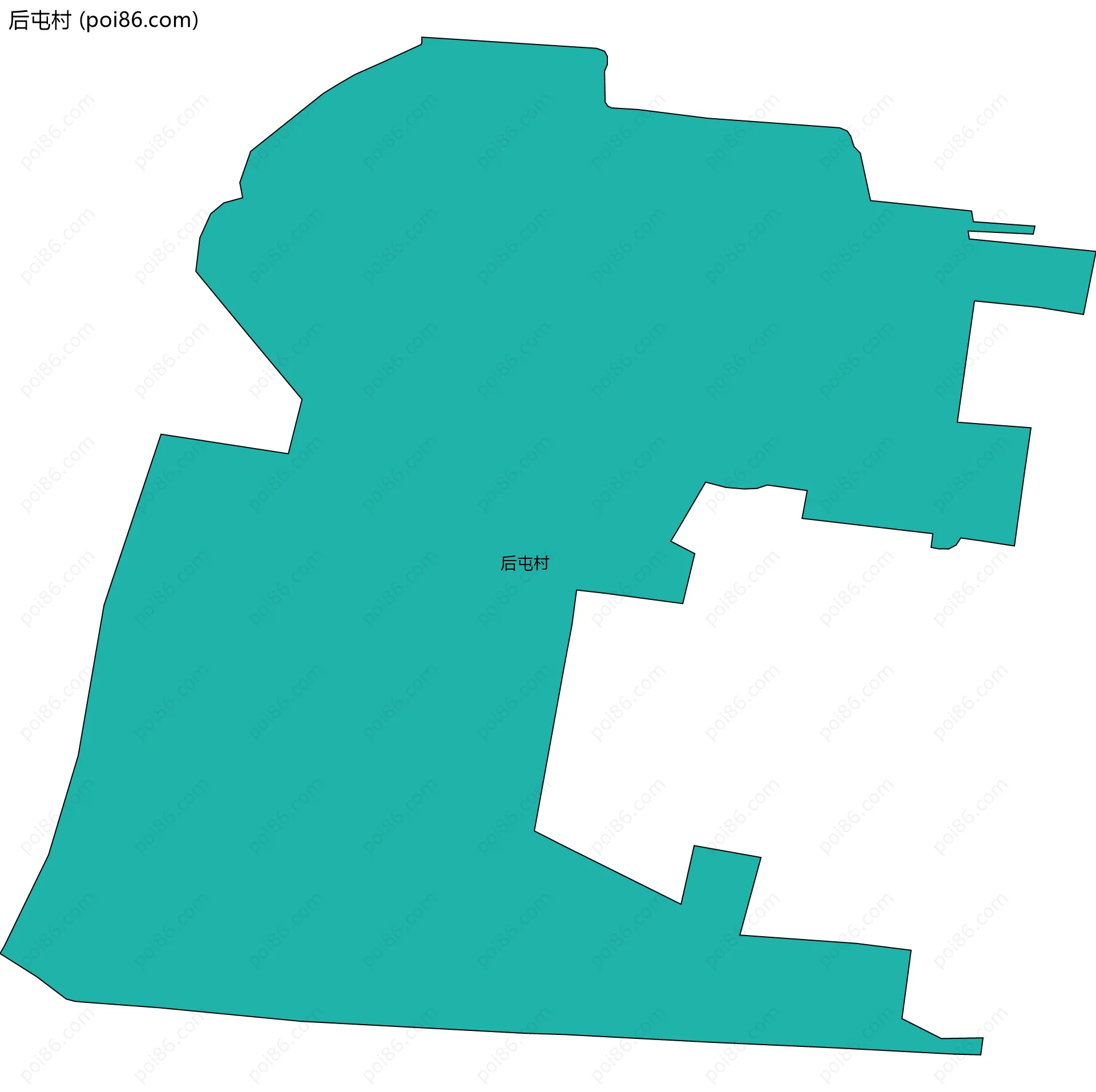 后屯村边界地图