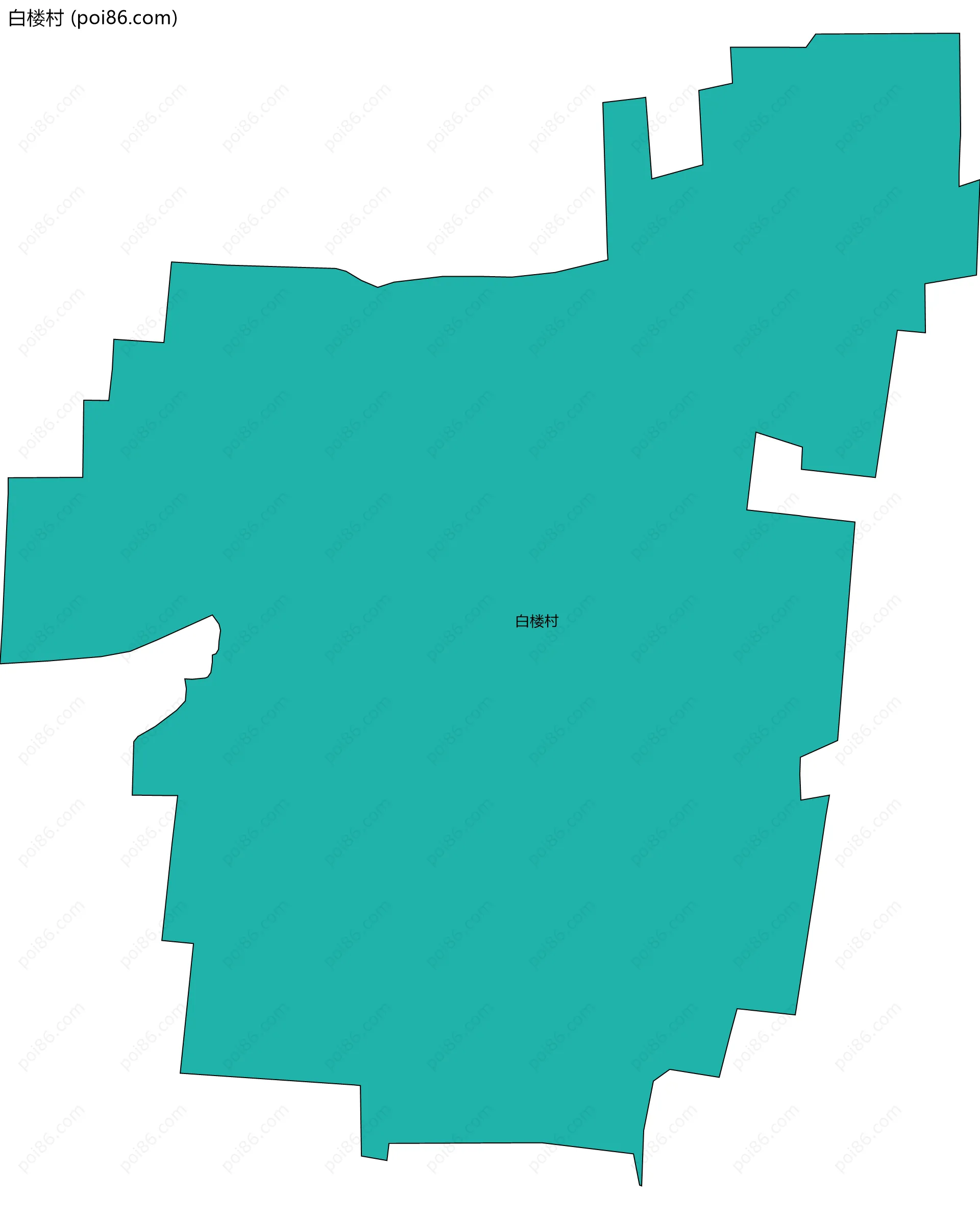 白楼村边界地图