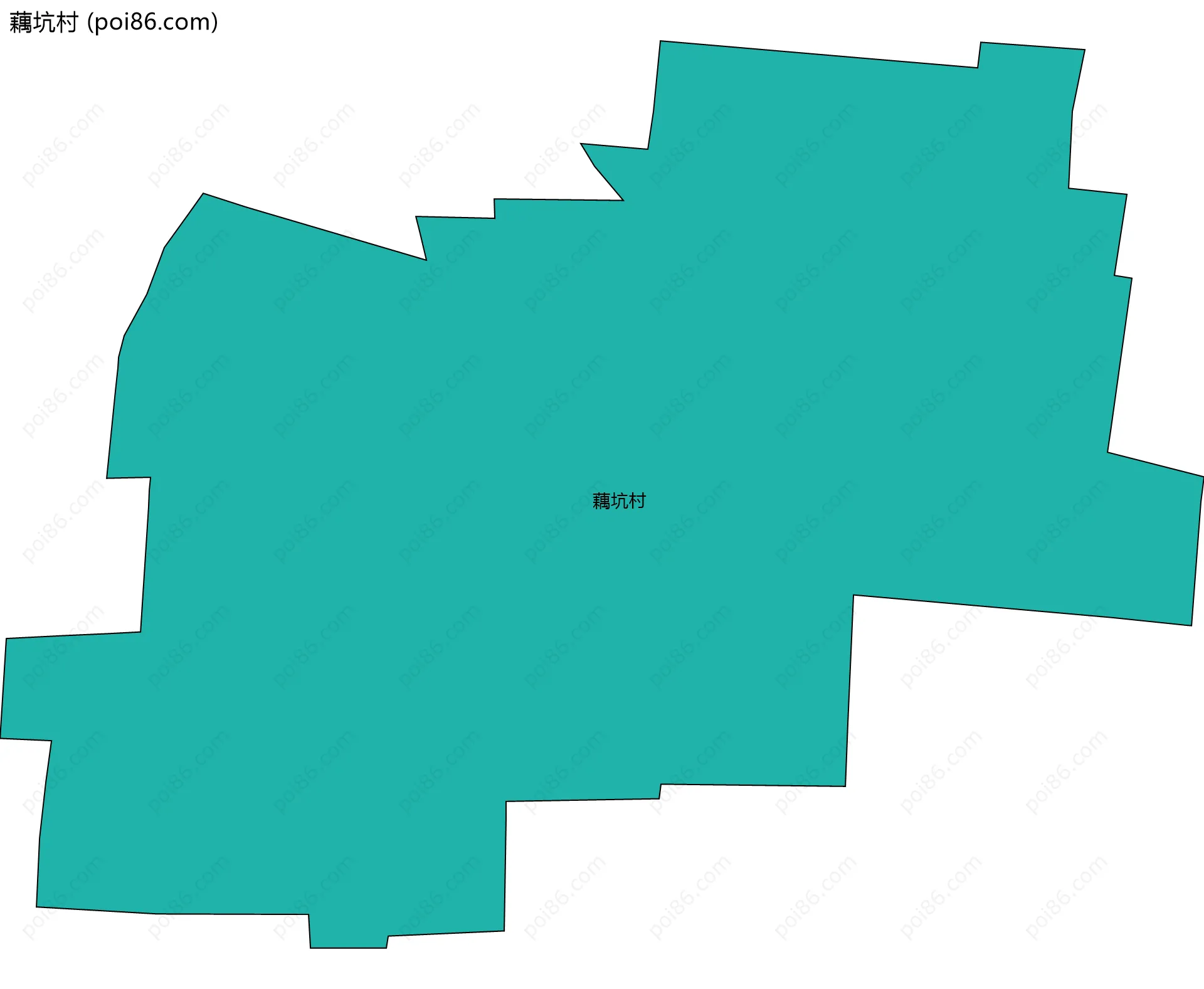 藕坑村边界地图