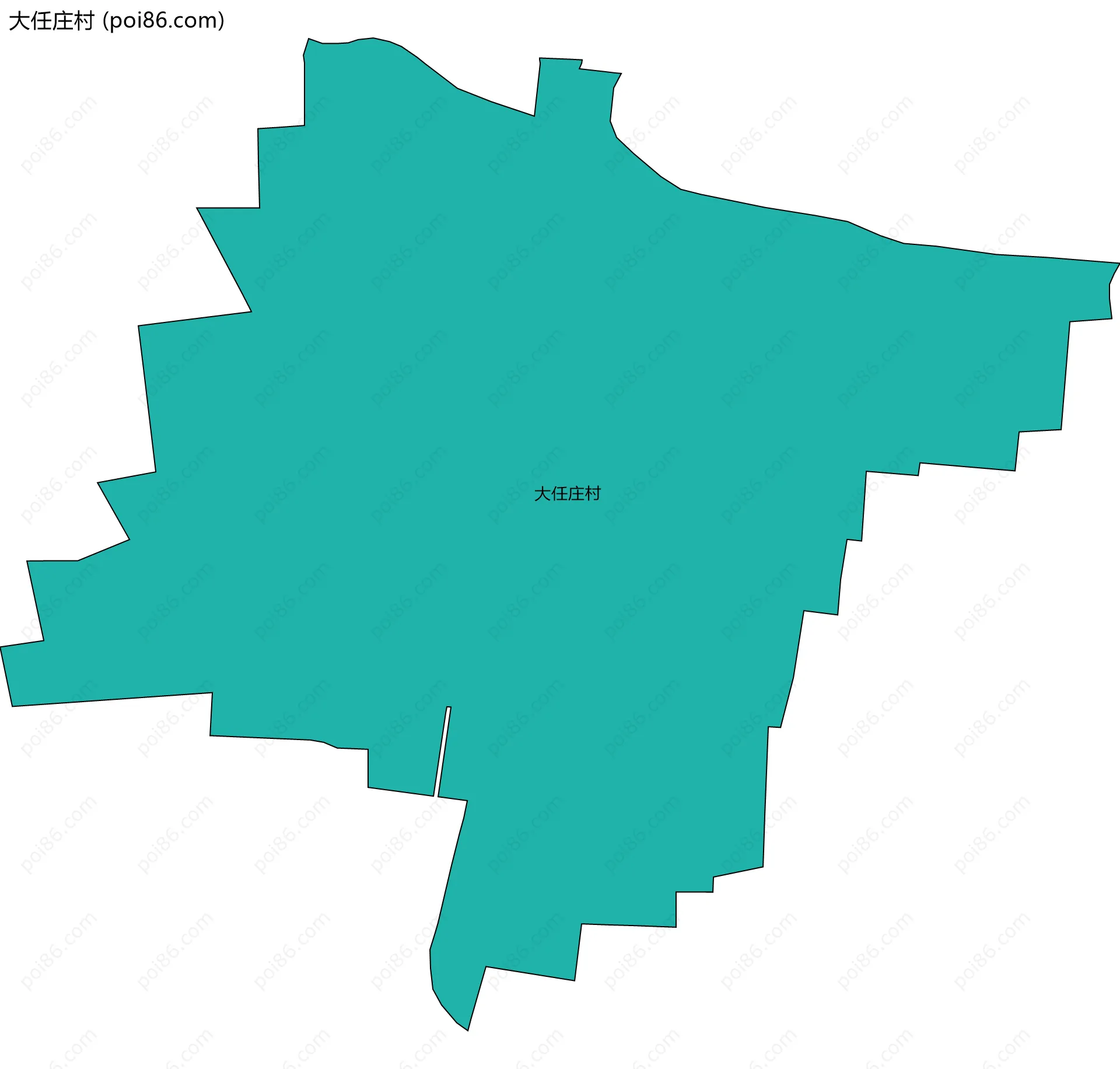 大任庄村边界地图