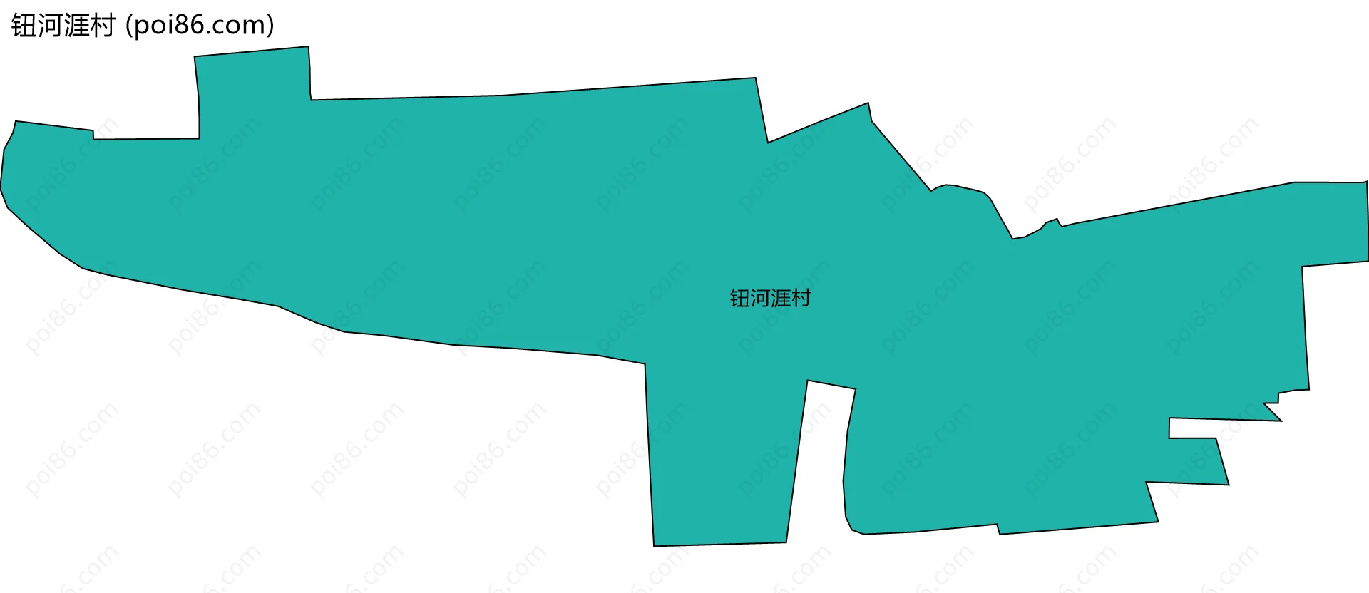 钮河涯村边界地图