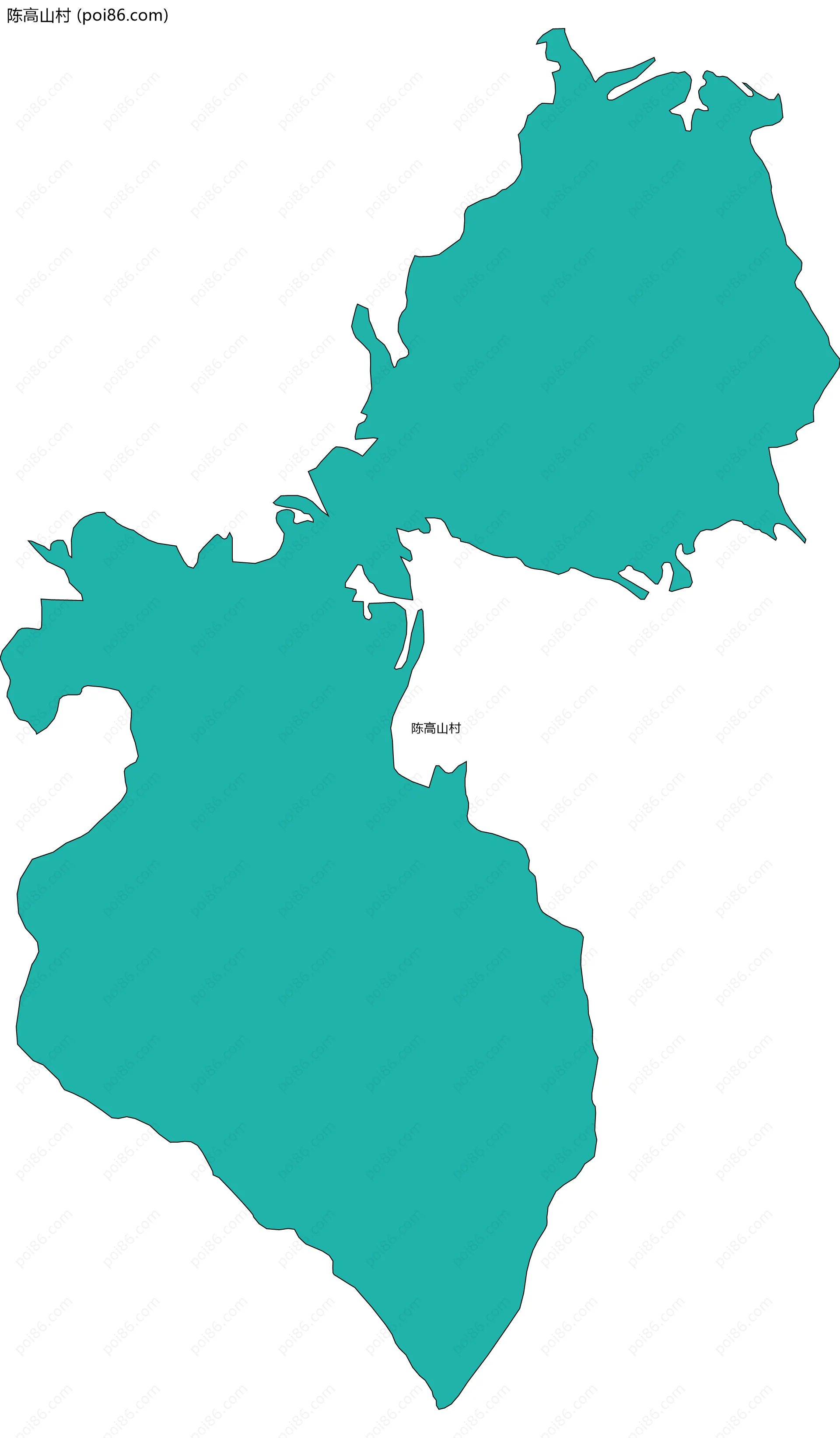 陈高山村边界地图