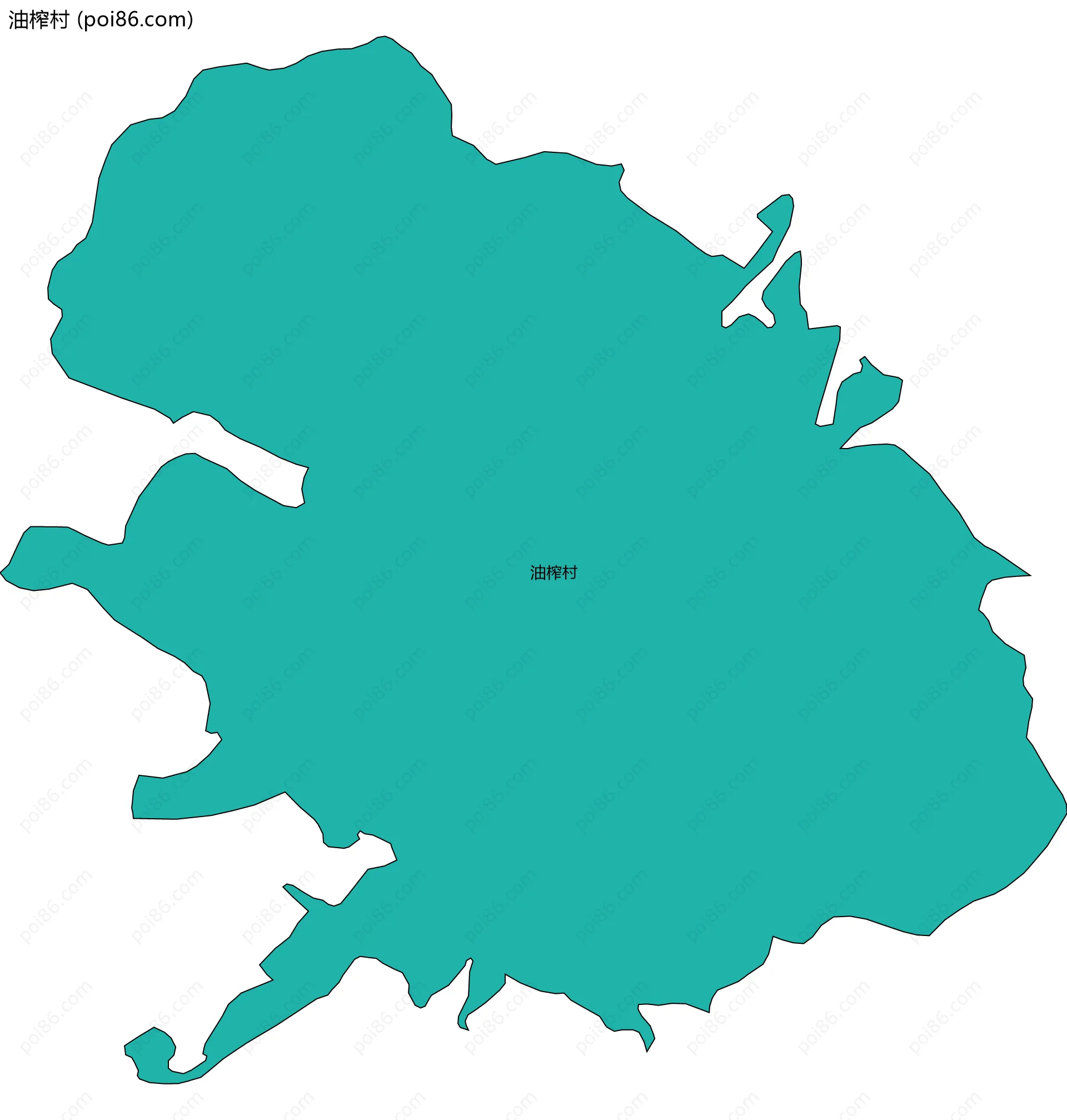 油榨村边界地图