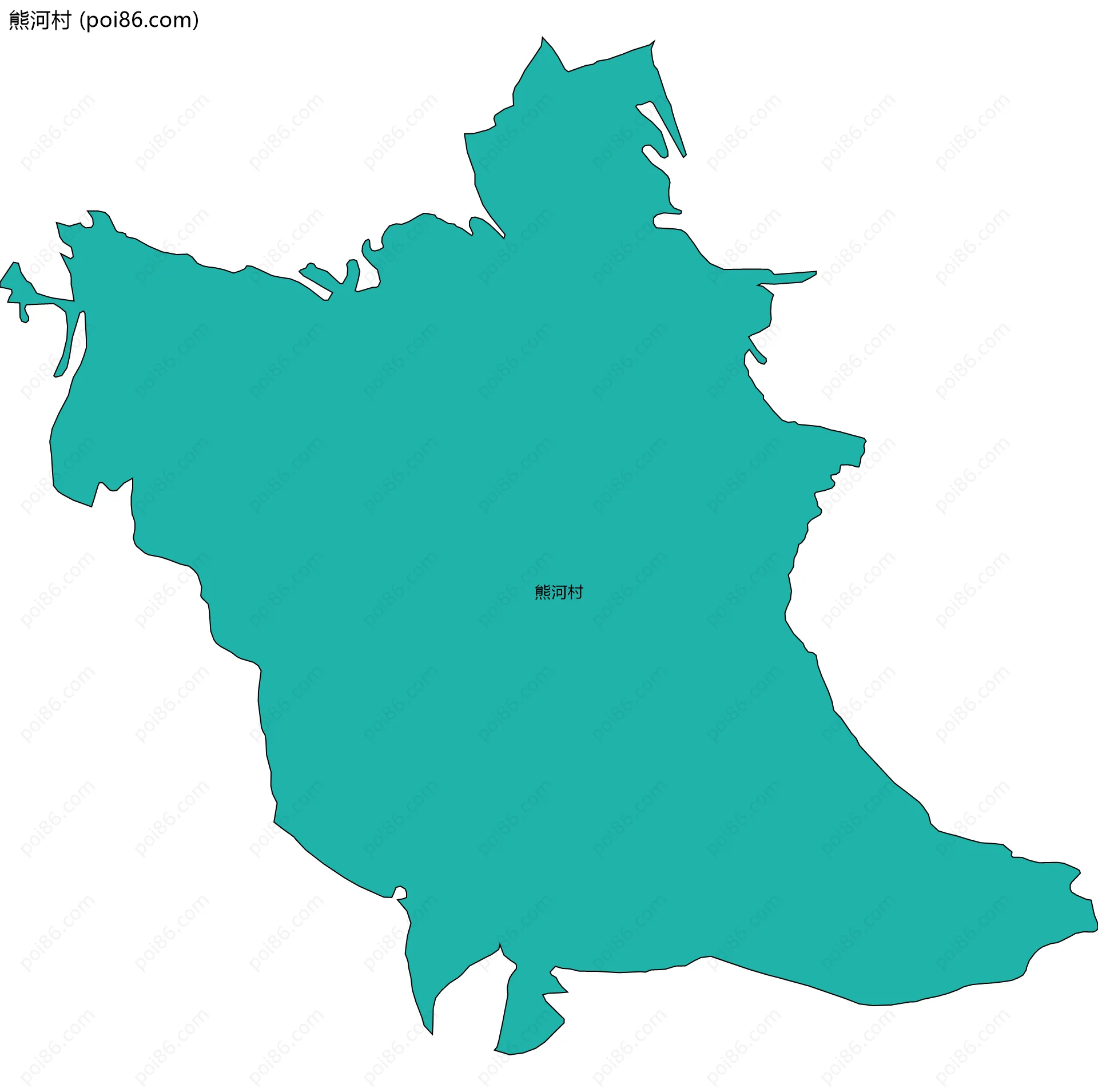 熊河村边界地图