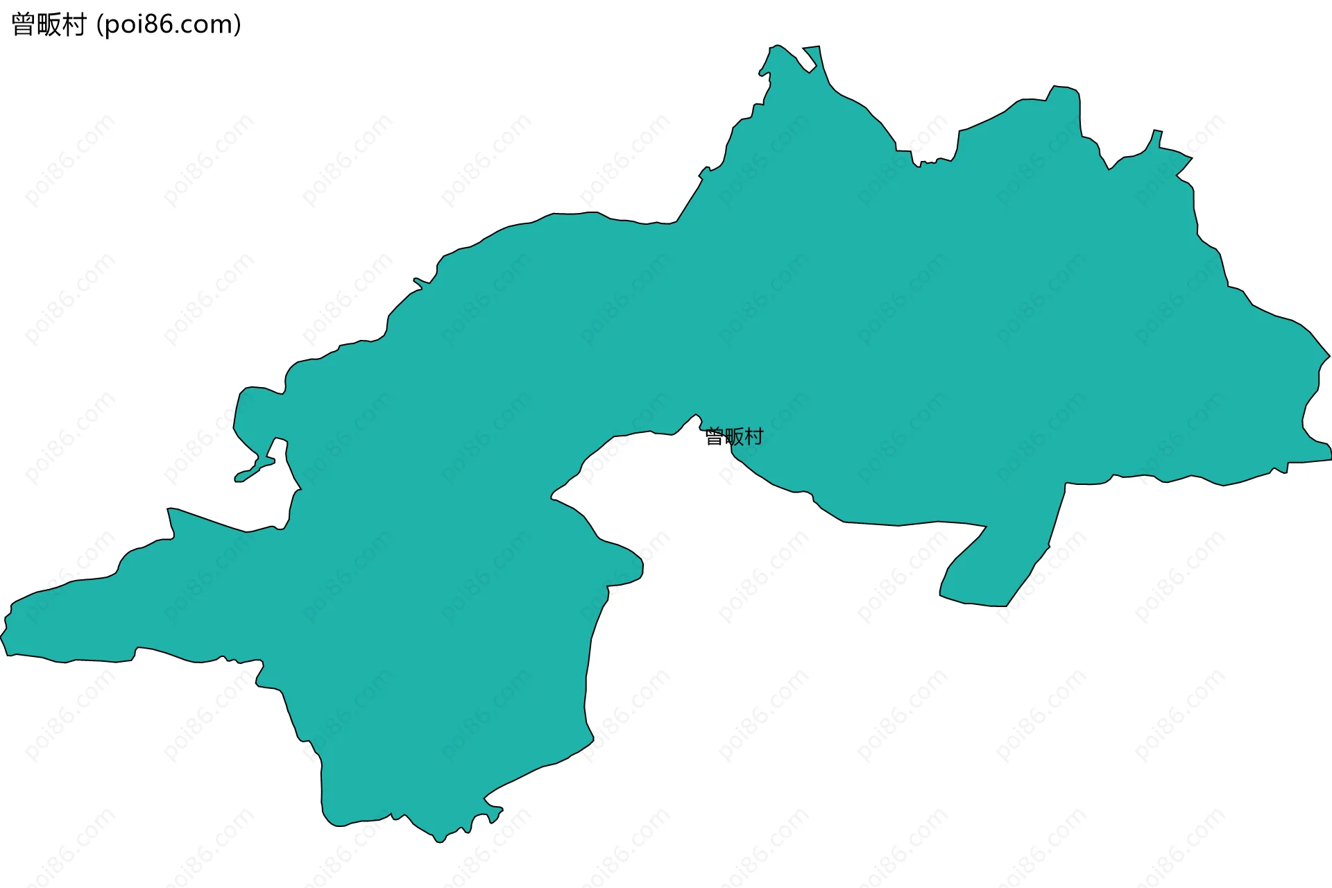 曾畈村边界地图