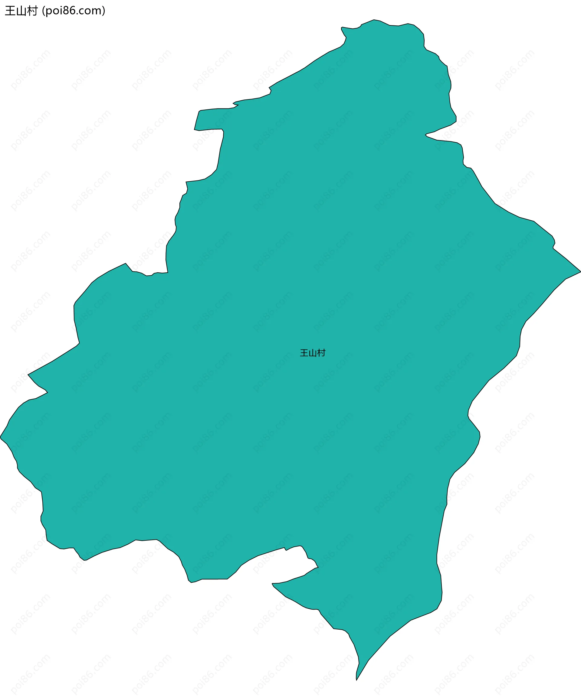 王山村边界地图
