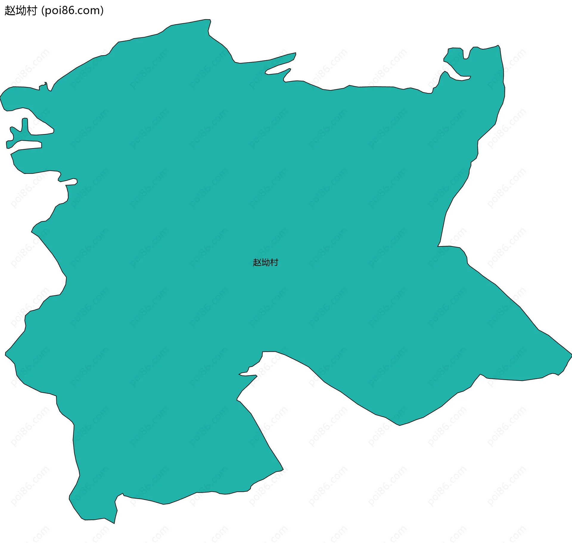 赵坳村边界地图