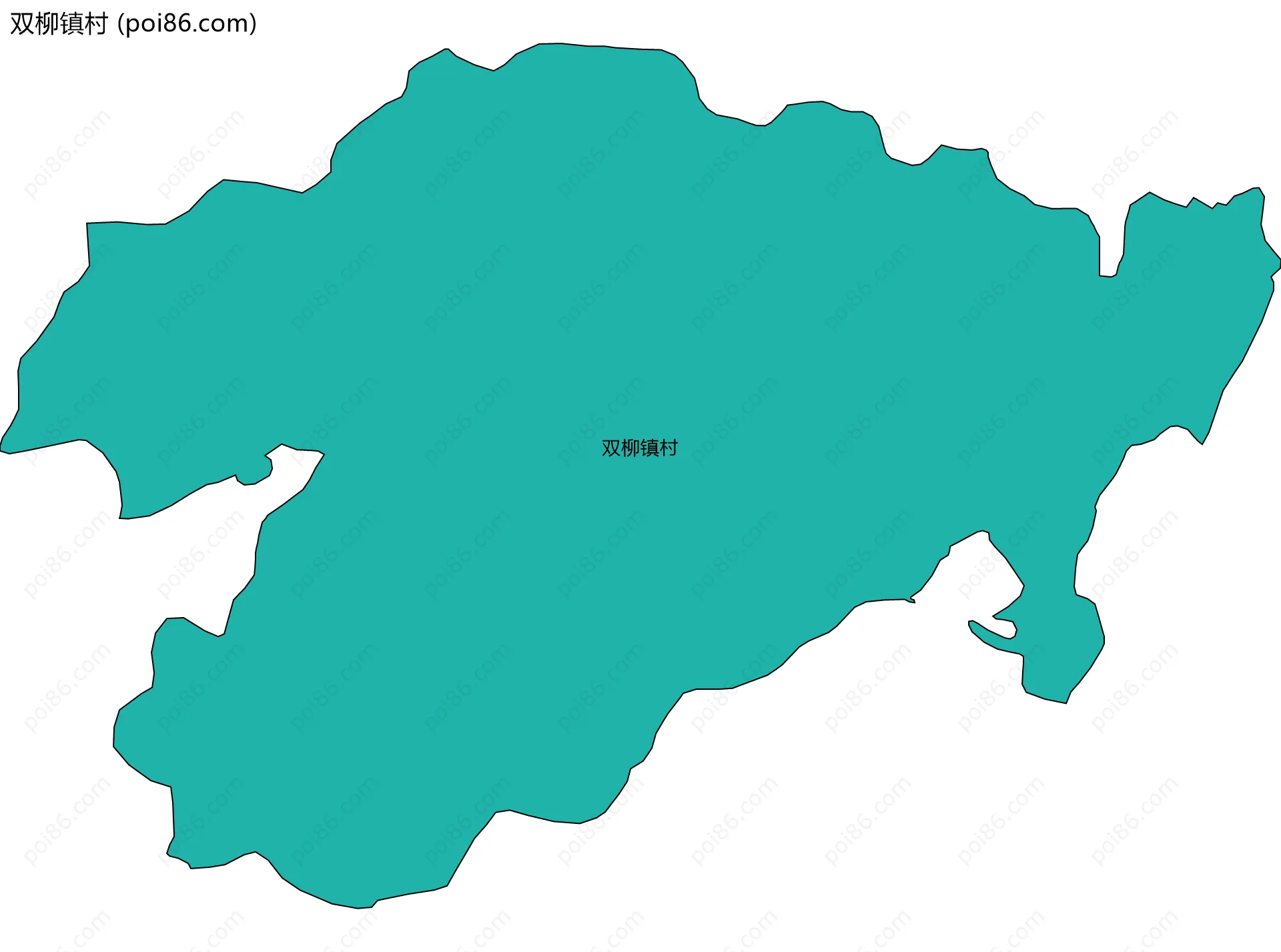 双柳镇村边界地图