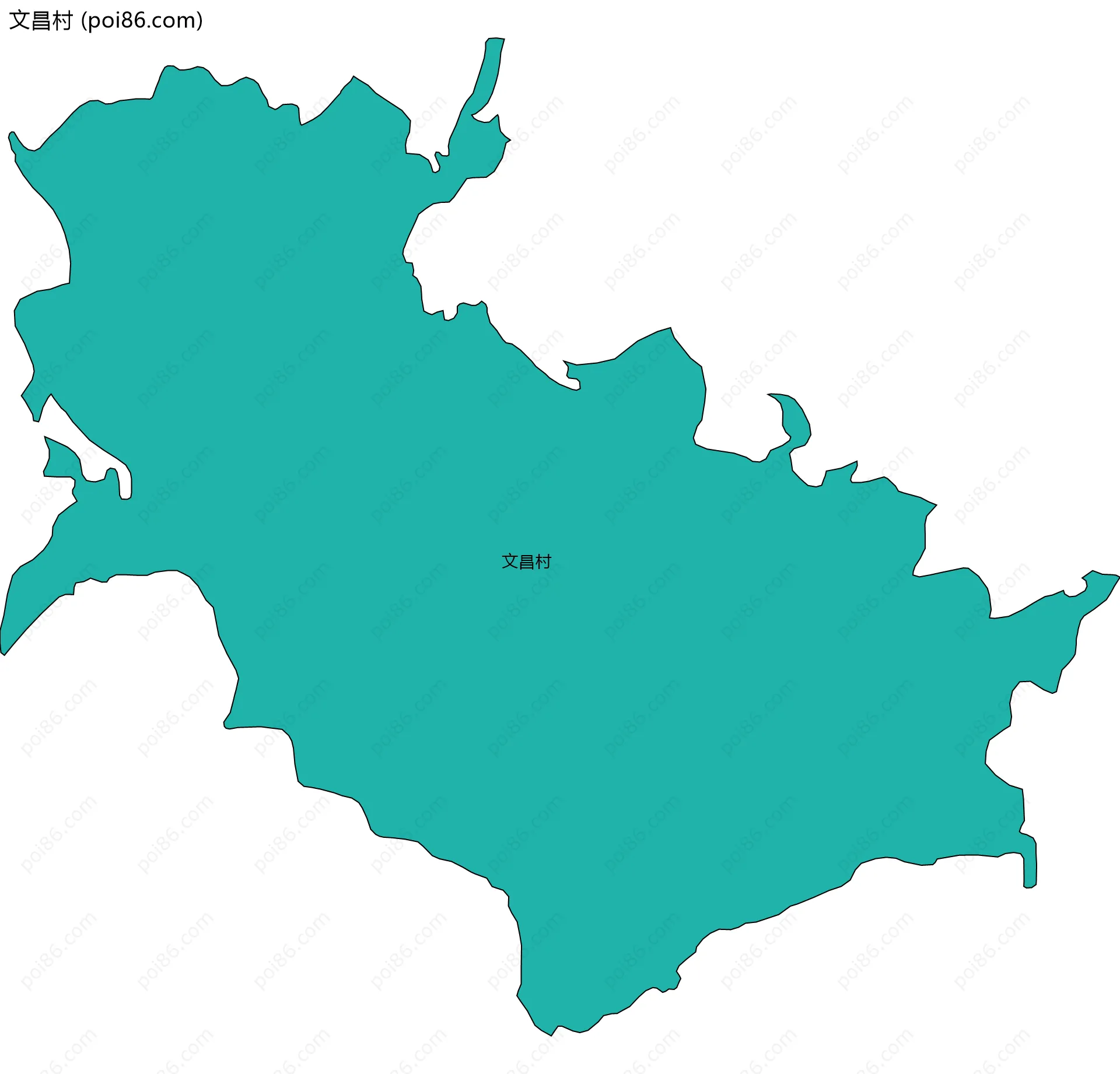 文昌村边界地图
