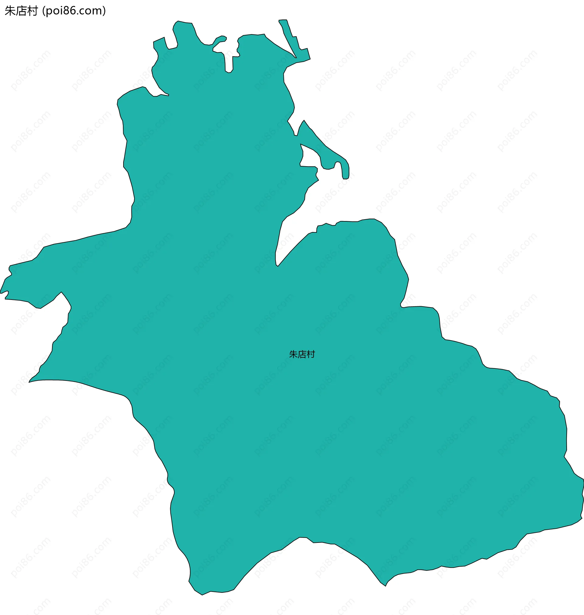 朱店村边界地图