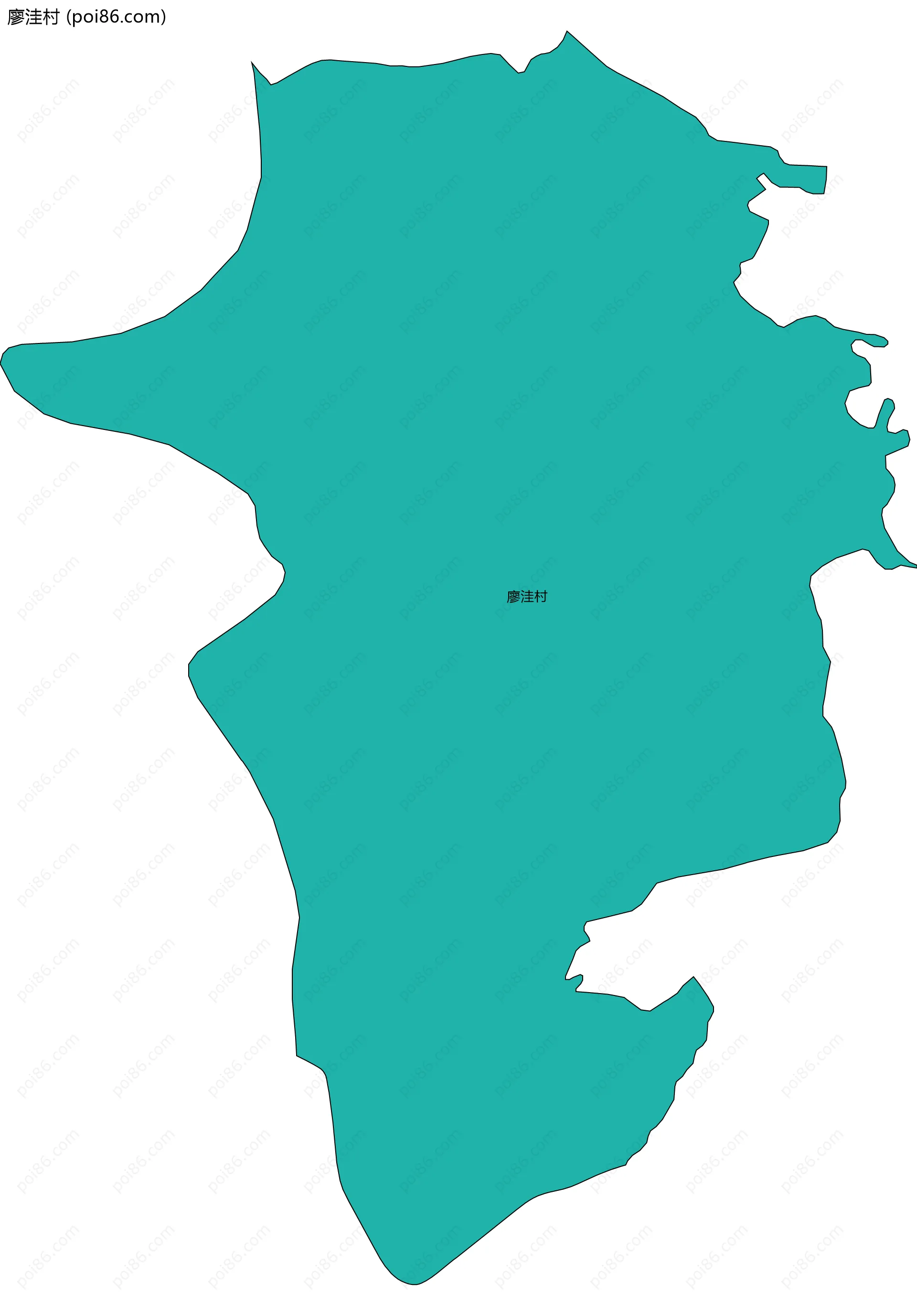 廖洼村边界地图