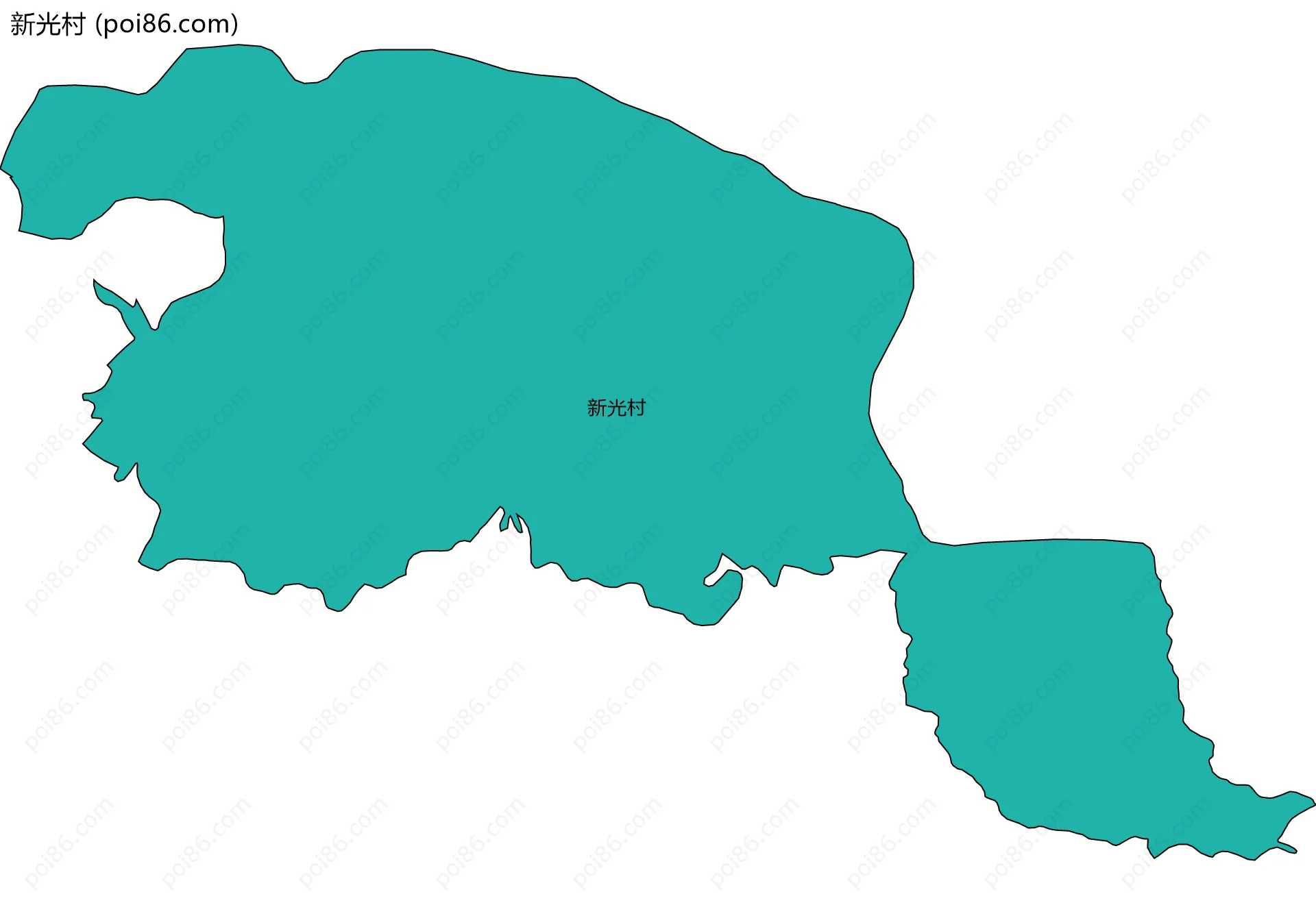 新光村边界地图