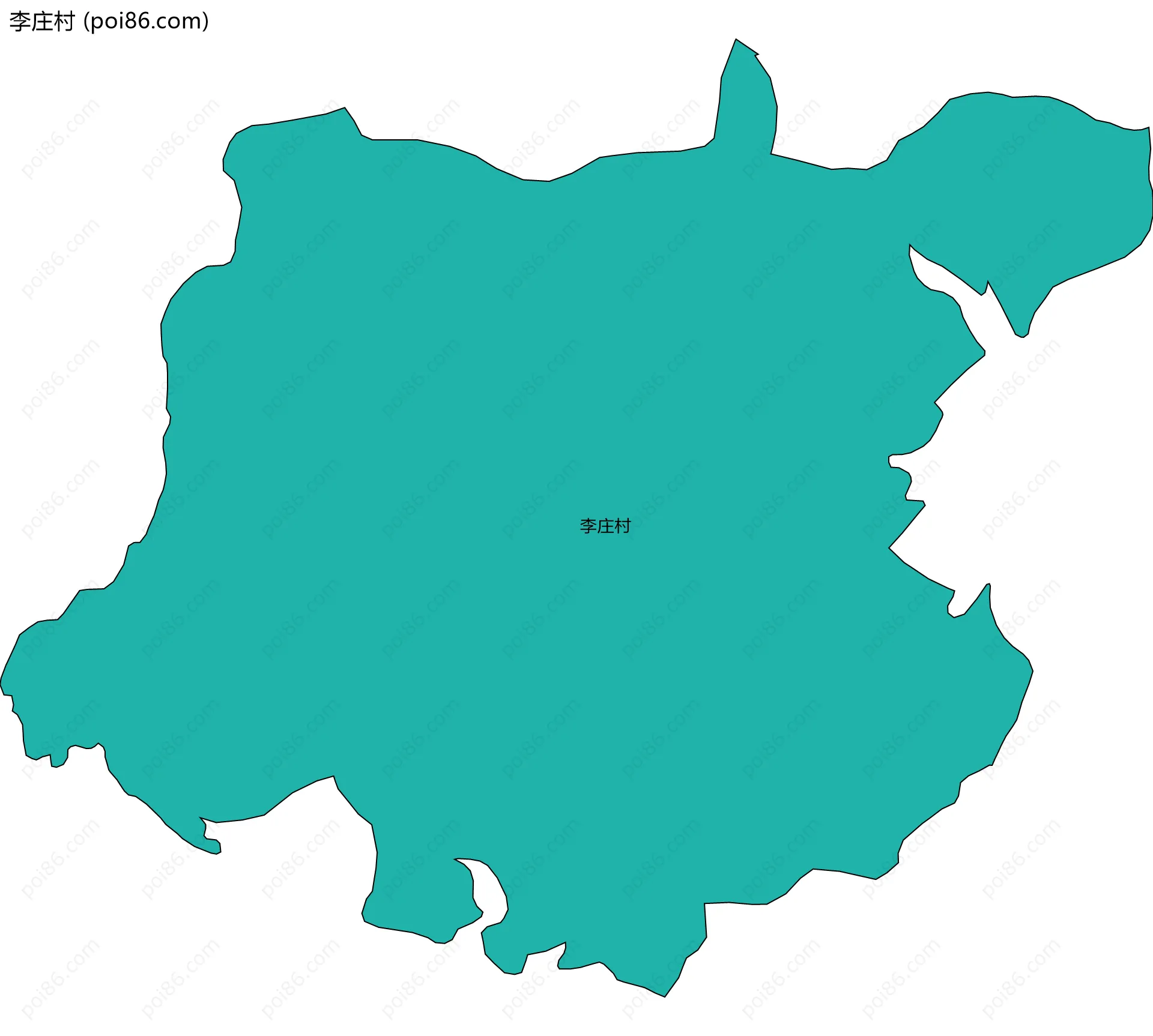 李庄村边界地图