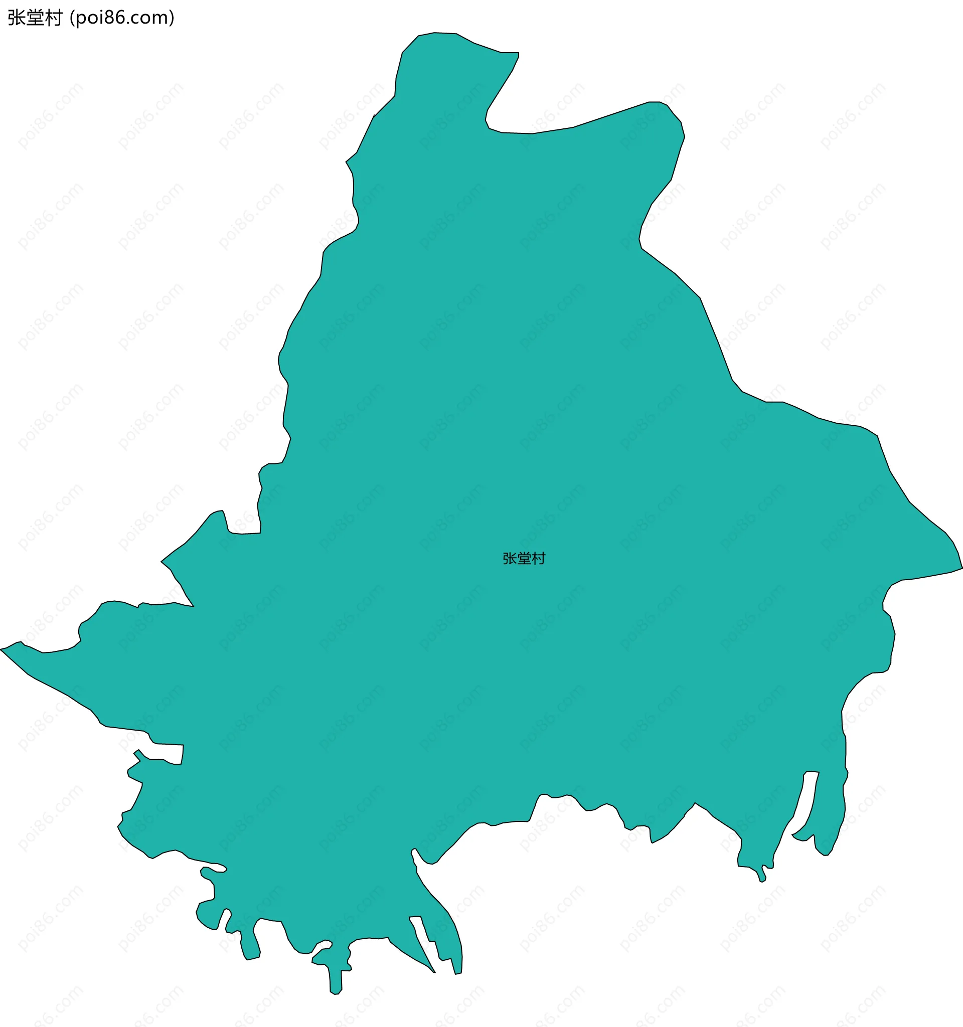 张堂村边界地图