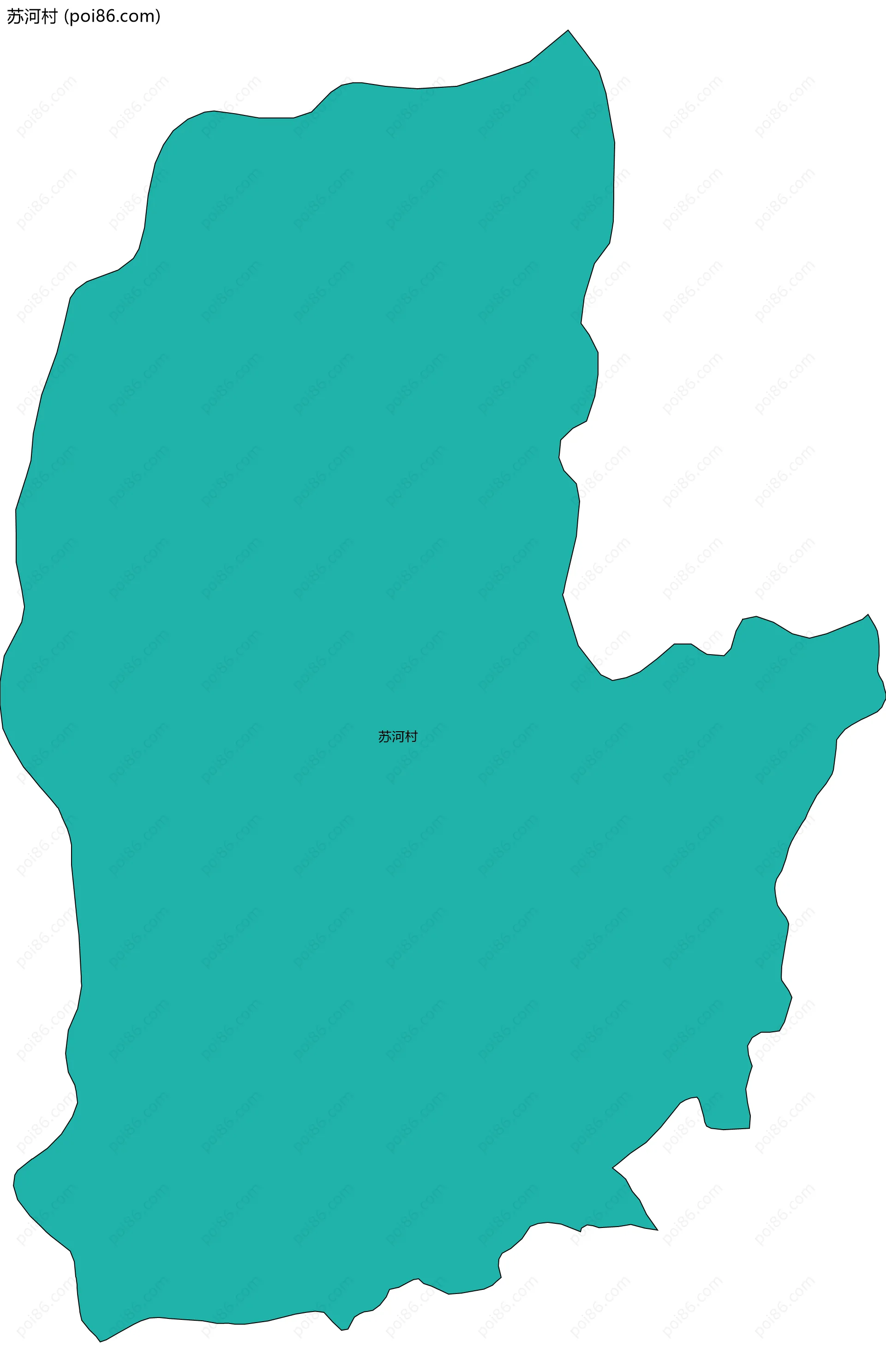 苏河村边界地图