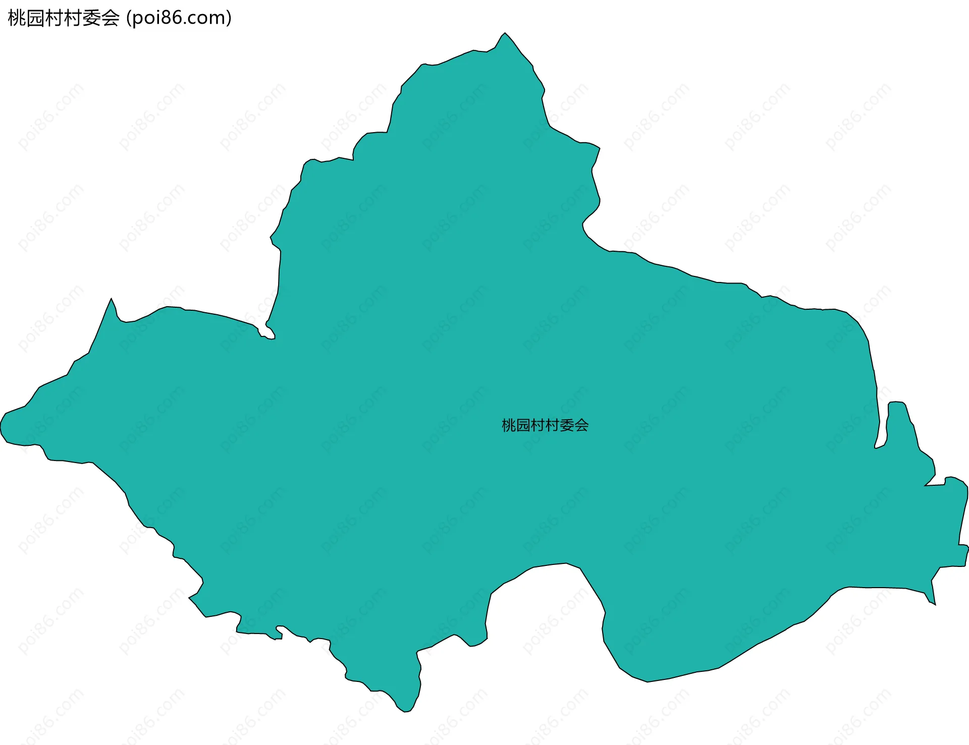桃园村村委会边界地图