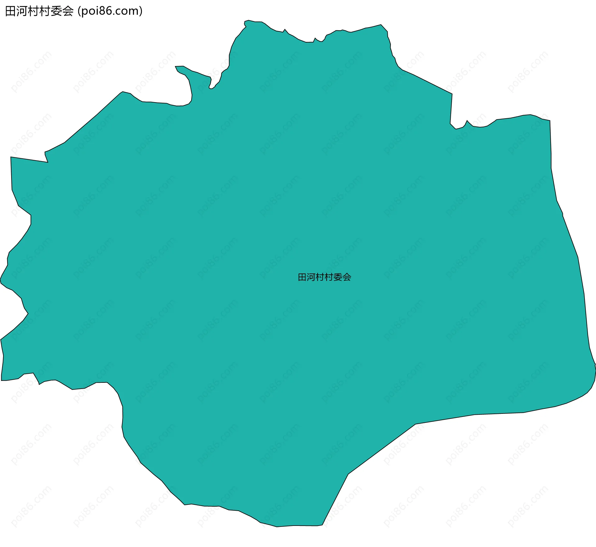 田河村村委会边界地图