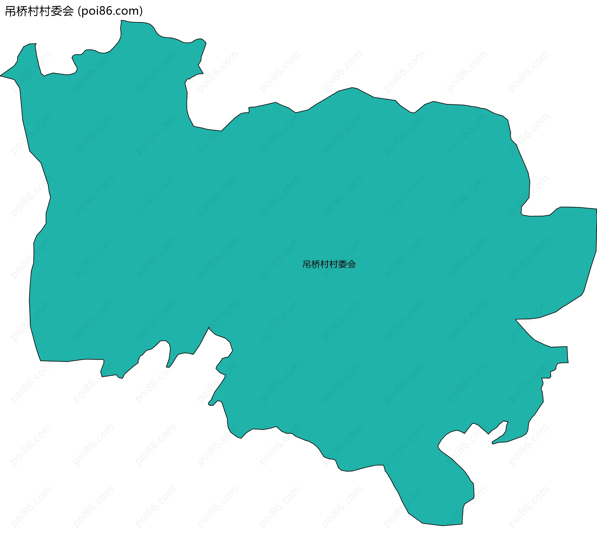 吊桥村村委会边界地图