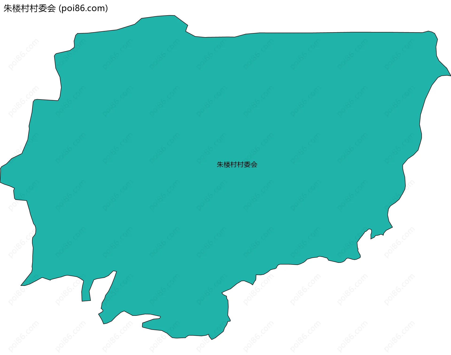 朱楼村村委会边界地图