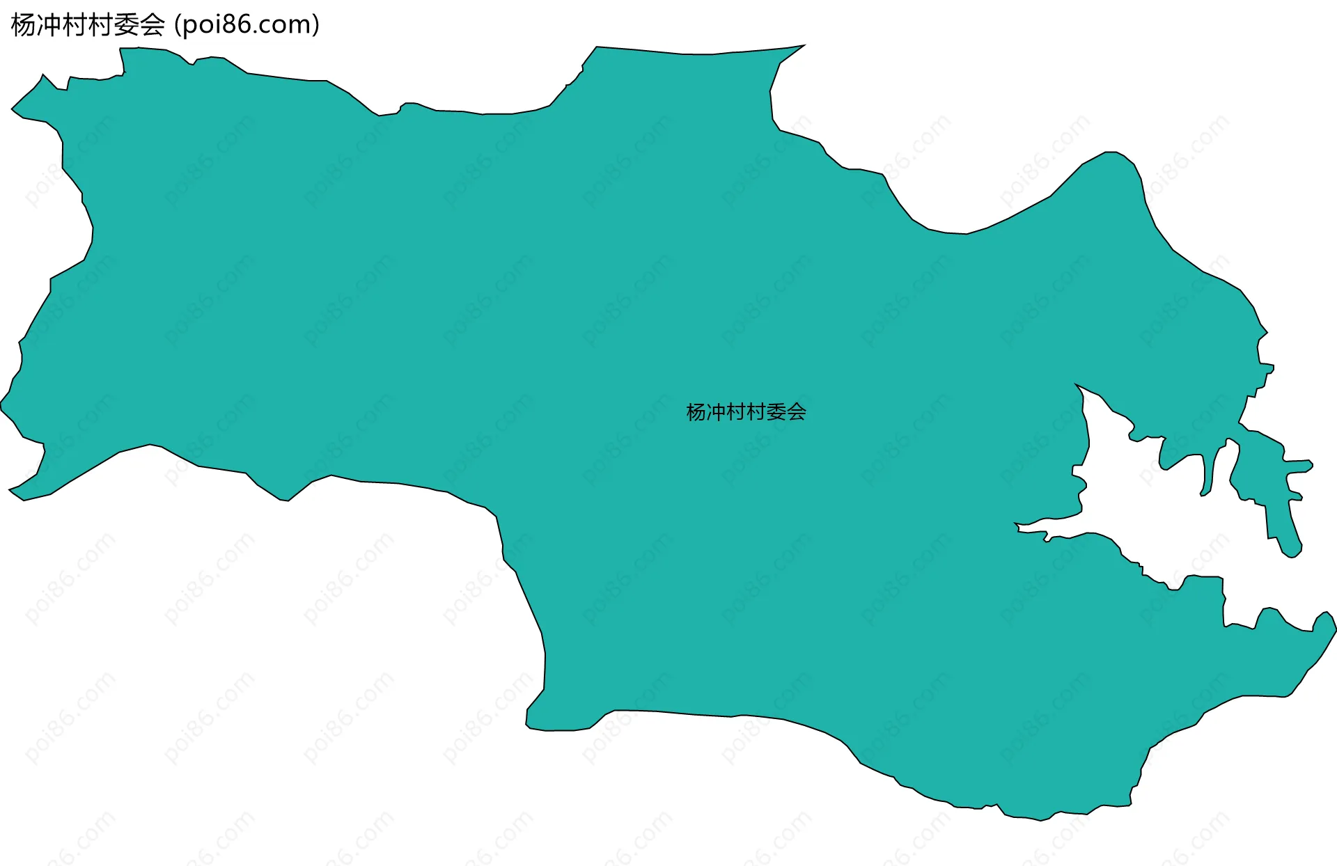 杨冲村村委会边界地图