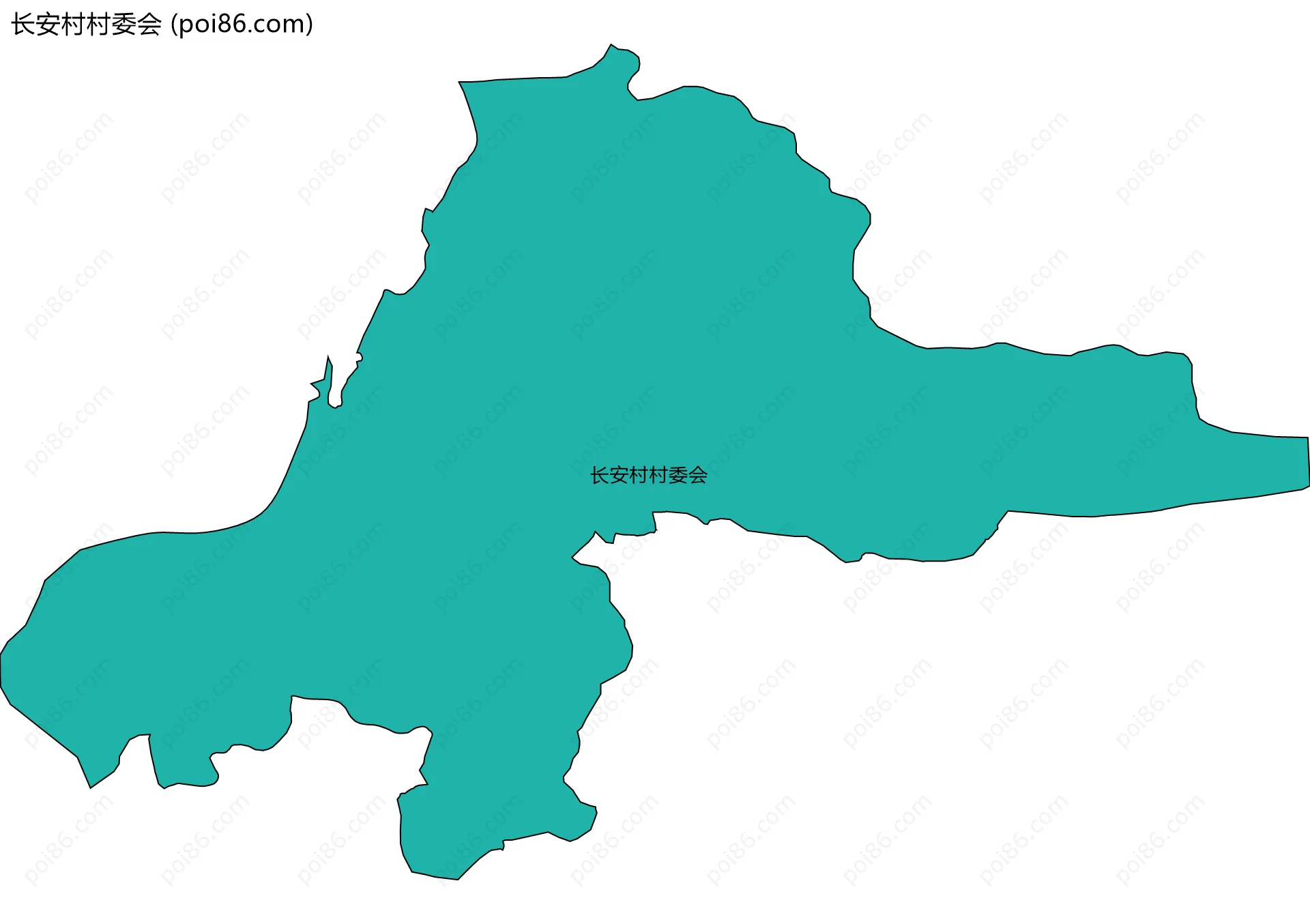 长安村村委会边界地图