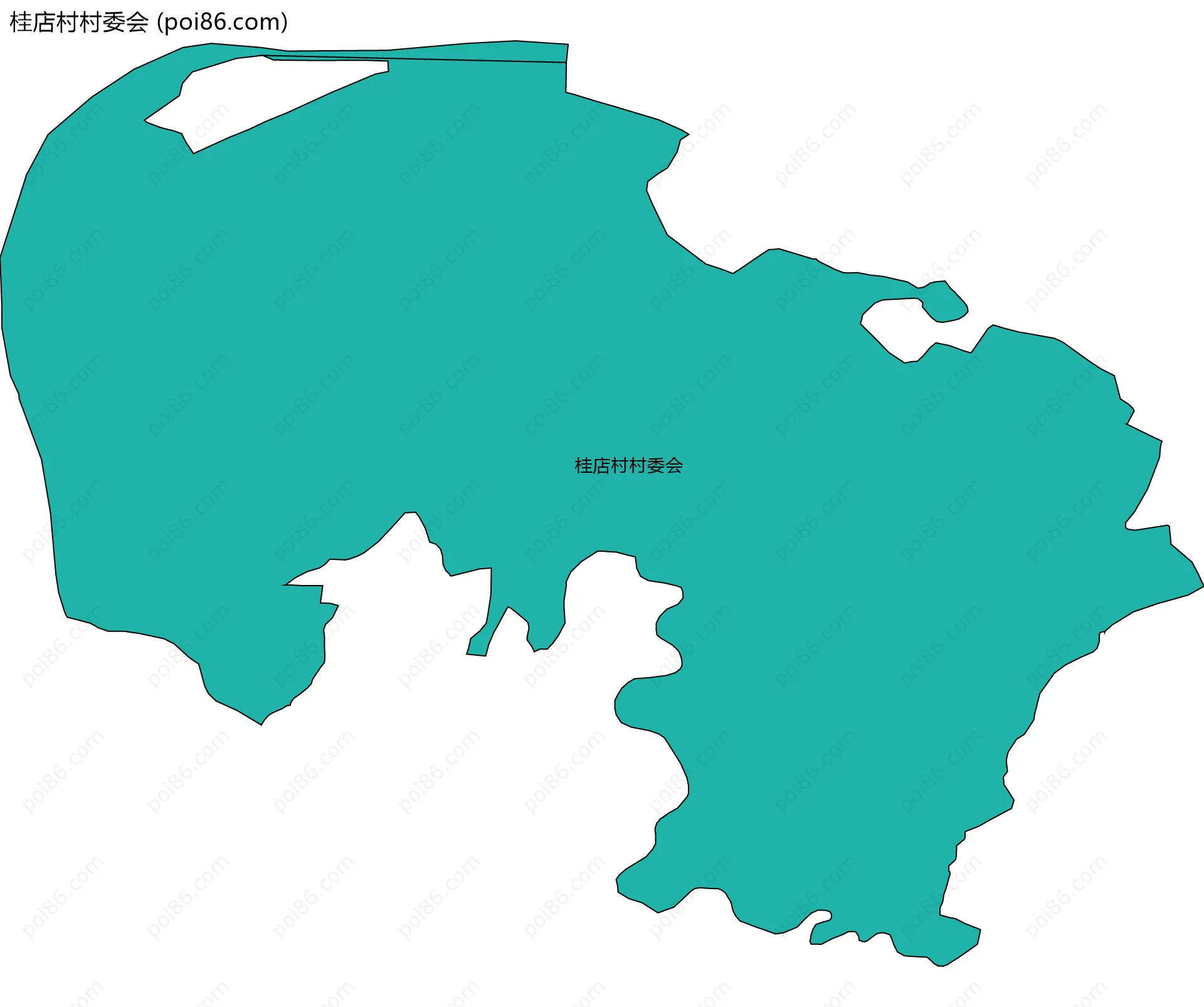 桂店村村委会边界地图