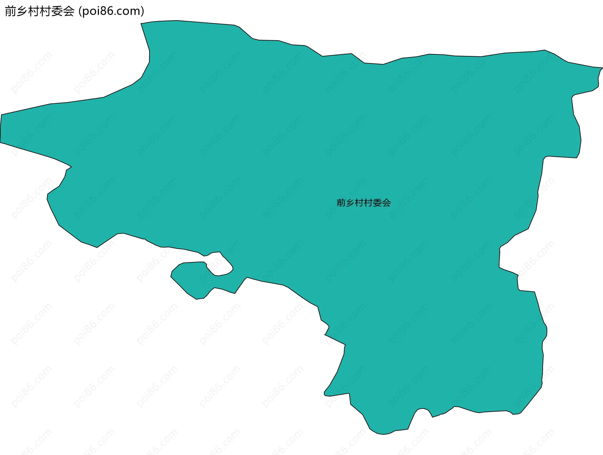 前乡村村委会边界地图