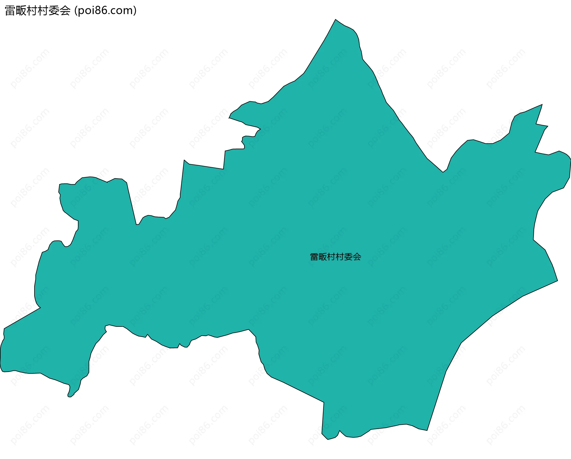 雷畈村村委会边界地图
