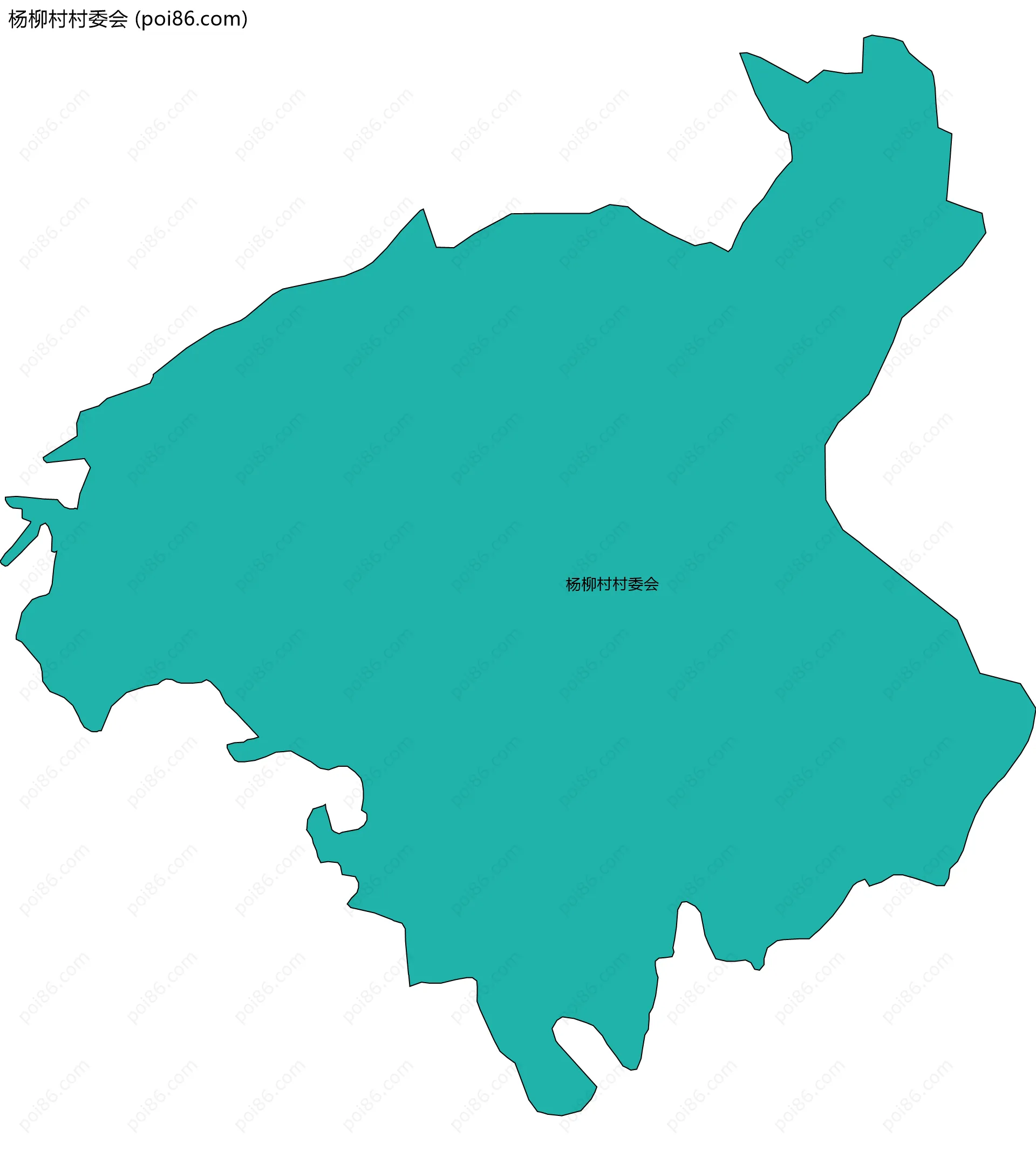 杨柳村村委会边界地图