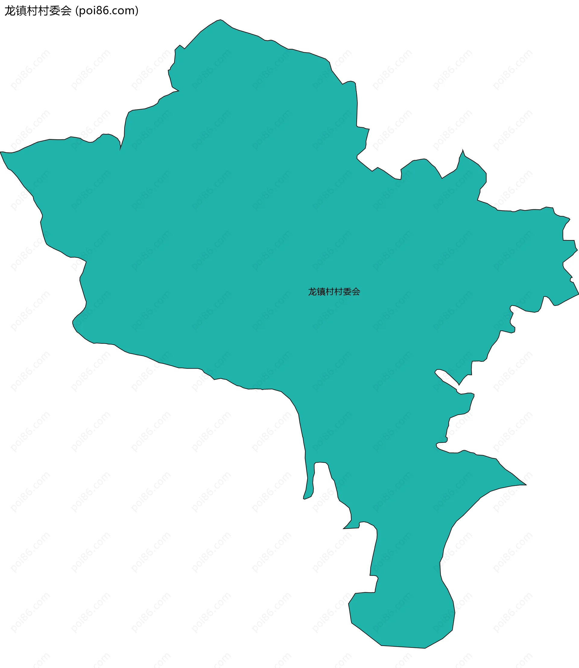 龙镇村村委会边界地图